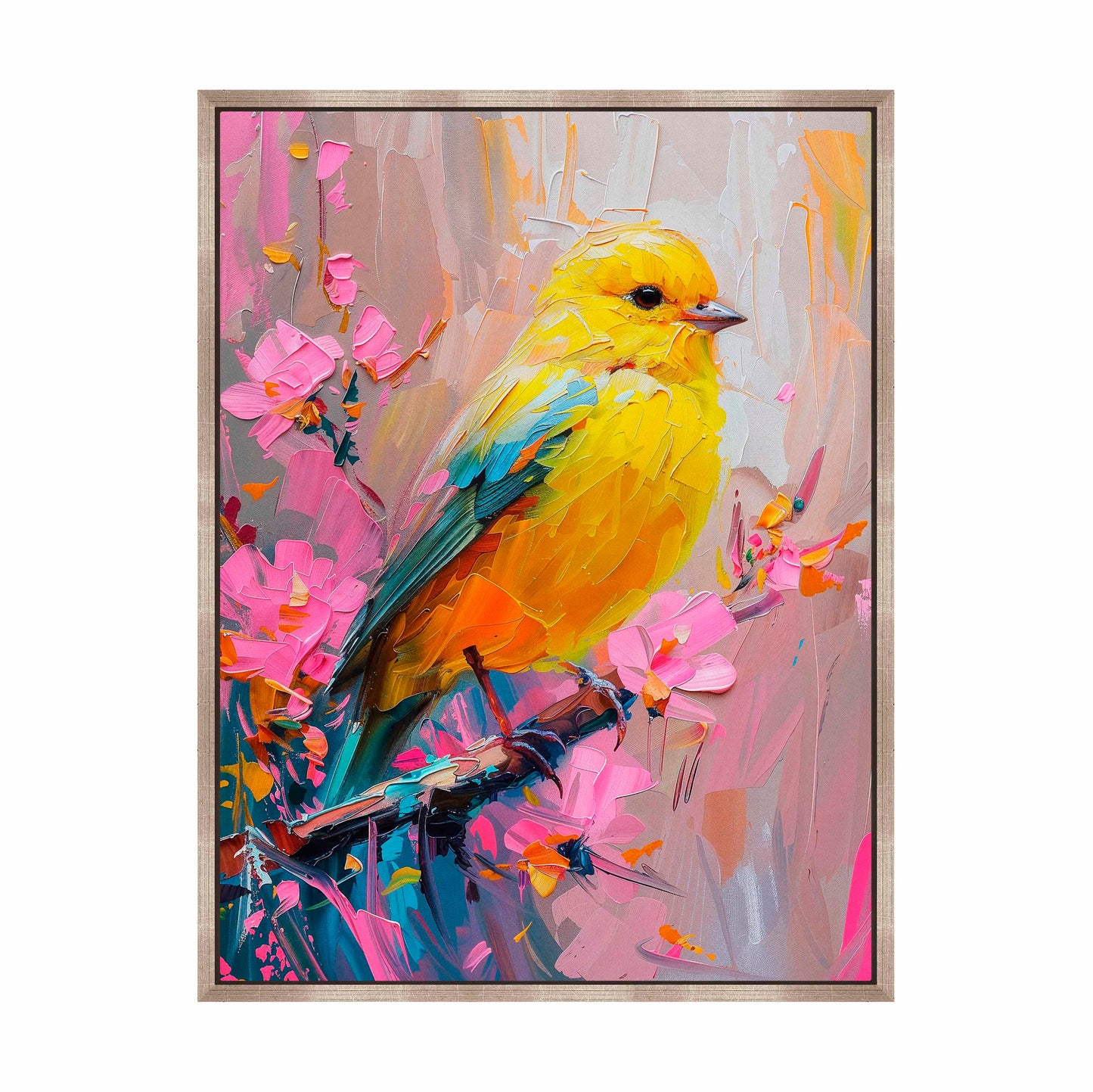 Sunlit Song - Warbler - Gallery Wrapped Canvas