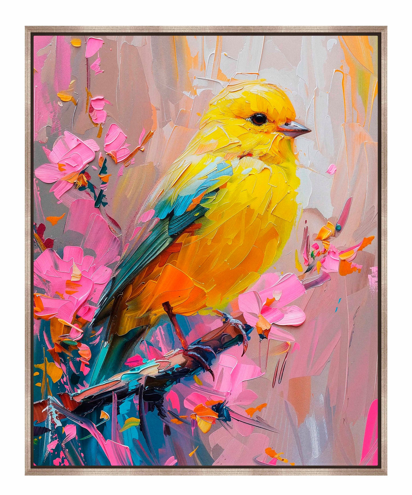 Sunlit Song - Warbler - Gallery Wrapped Canvas