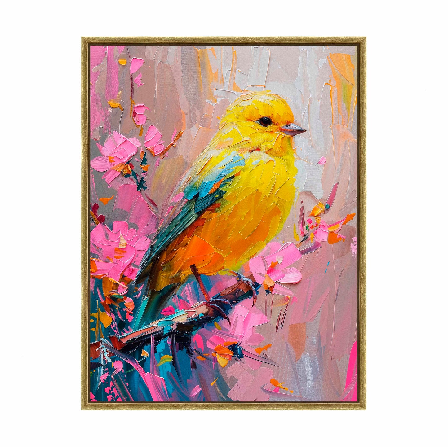 Sunlit Song - Warbler - Gallery Wrapped Canvas