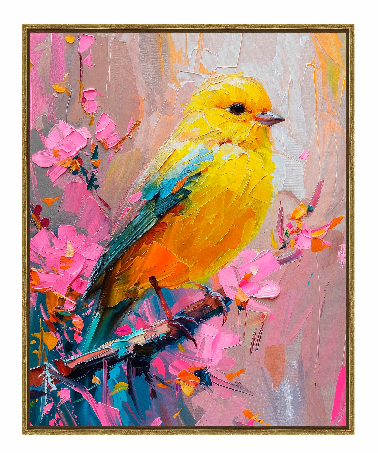 Sunlit Song - Warbler - Gallery Wrapped Canvas
