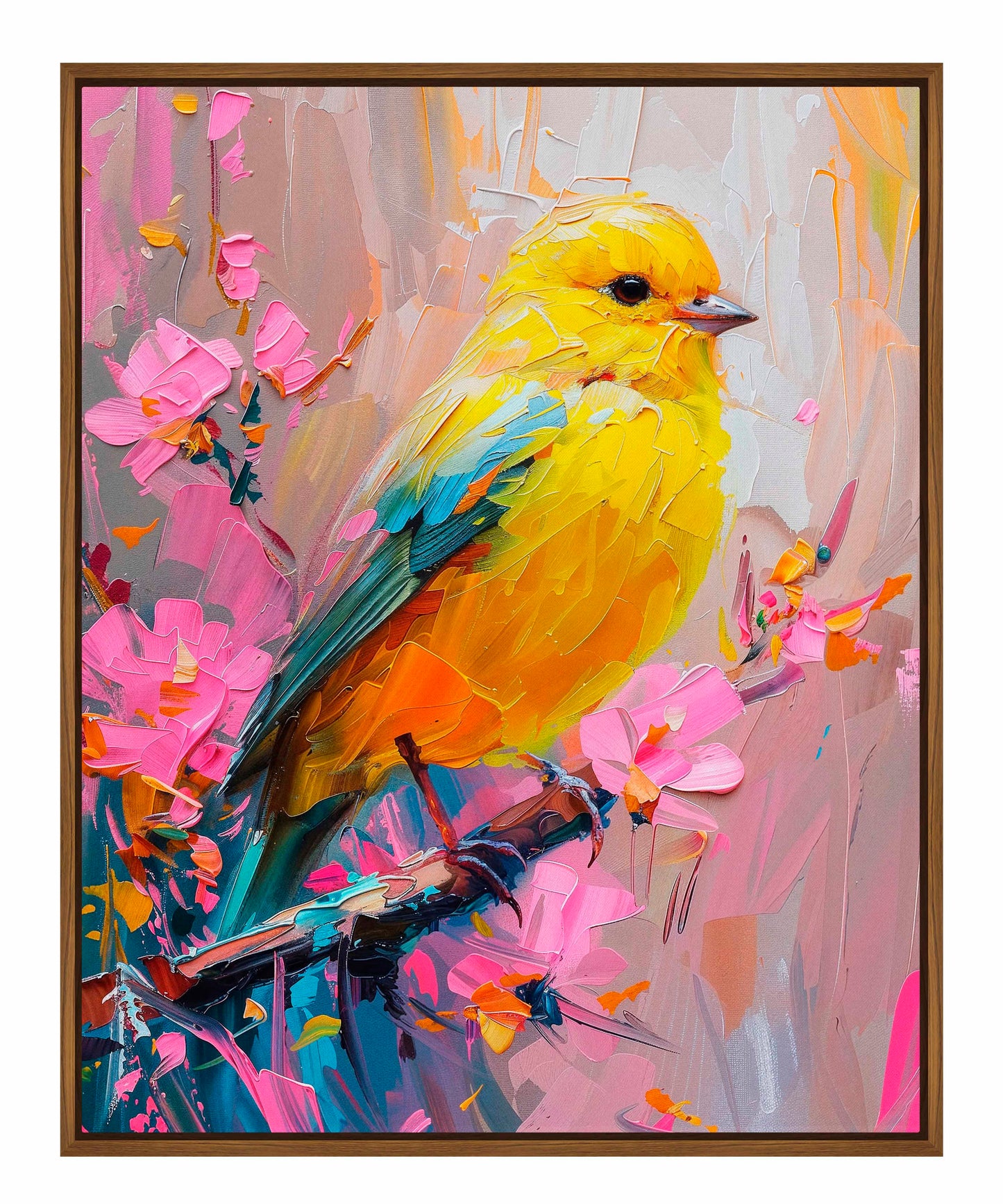 Sunlit Song - Warbler - Gallery Wrapped Canvas