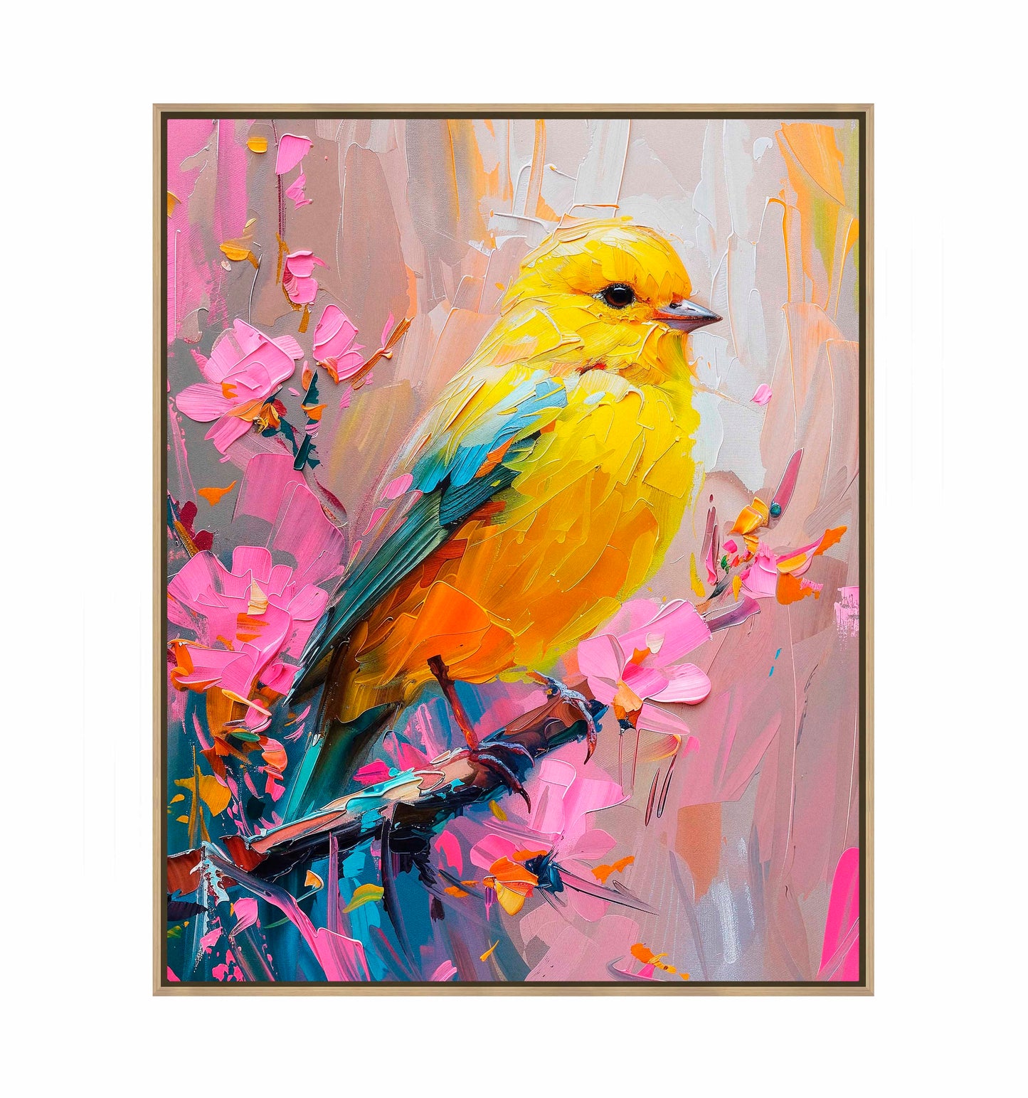 Sunlit Song - Warbler - Gallery Wrapped Canvas