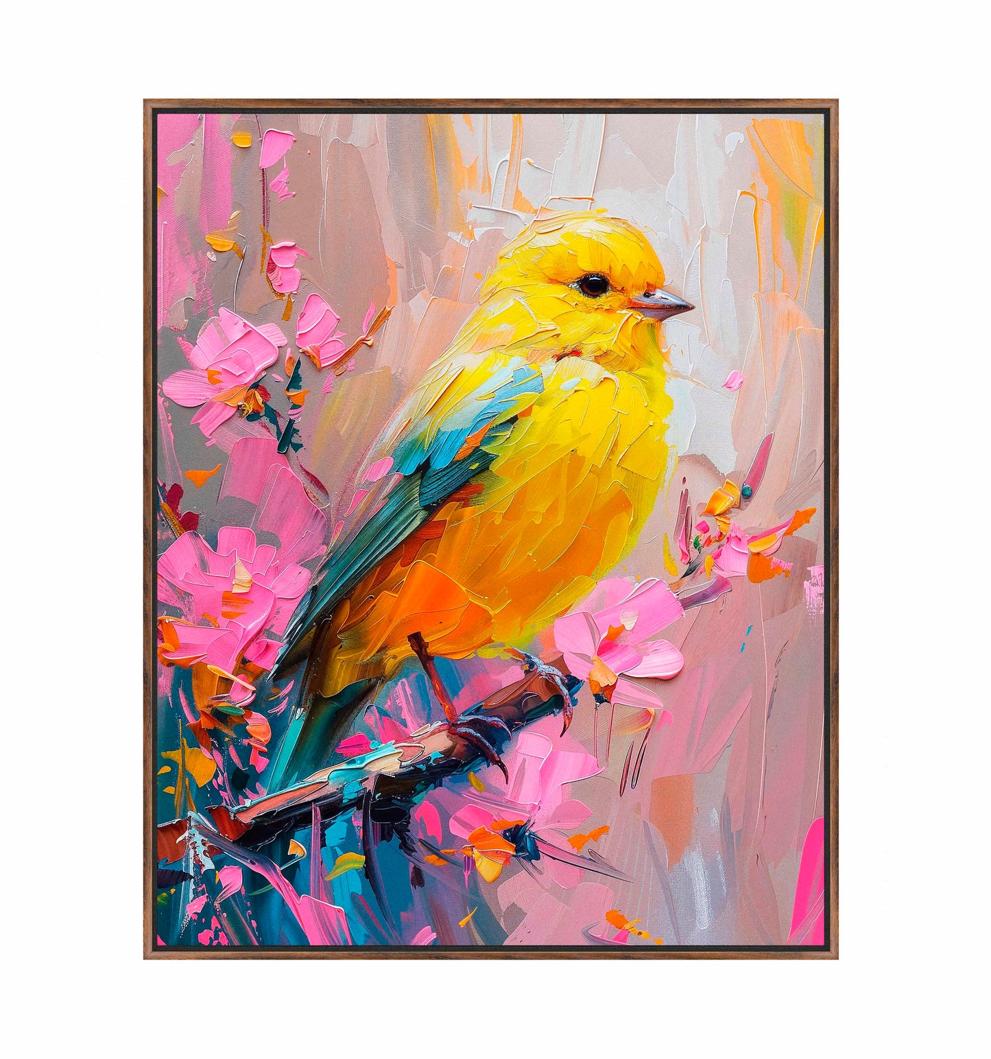 Sunlit Song - Warbler - Gallery Wrapped Canvas