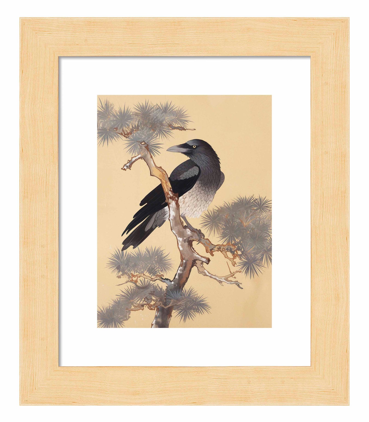 Mystic Watcher - Raven in Pine Grove - Art Prints
