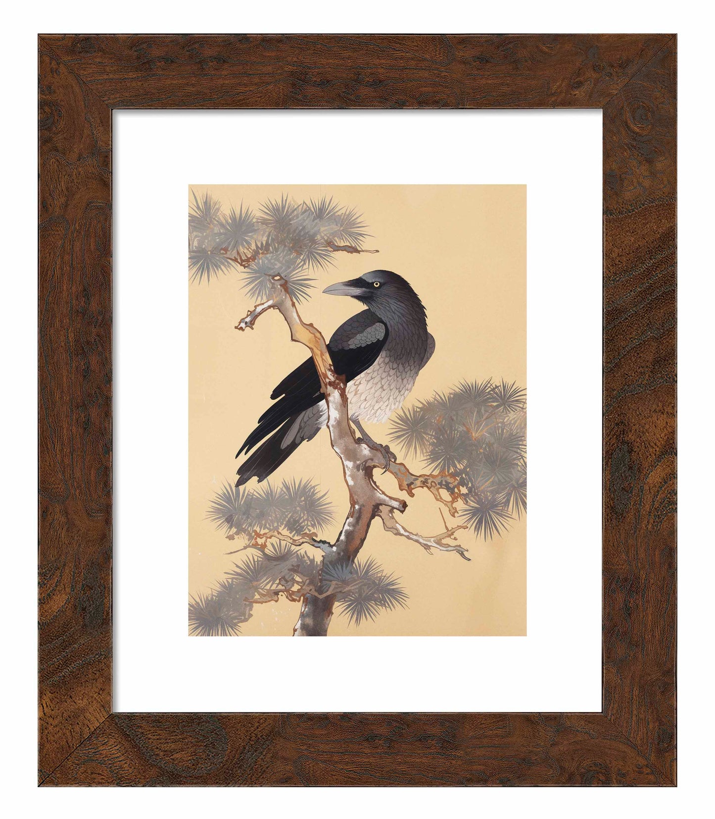 Mystic Watcher - Raven in Pine Grove - Art Prints