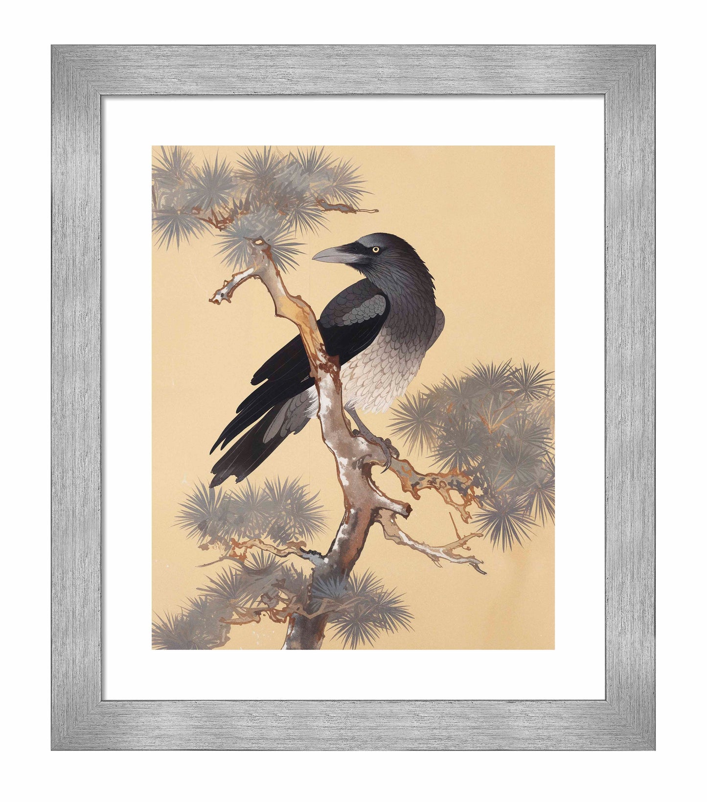 Mystic Watcher - Raven in Pine Grove - Art Prints
