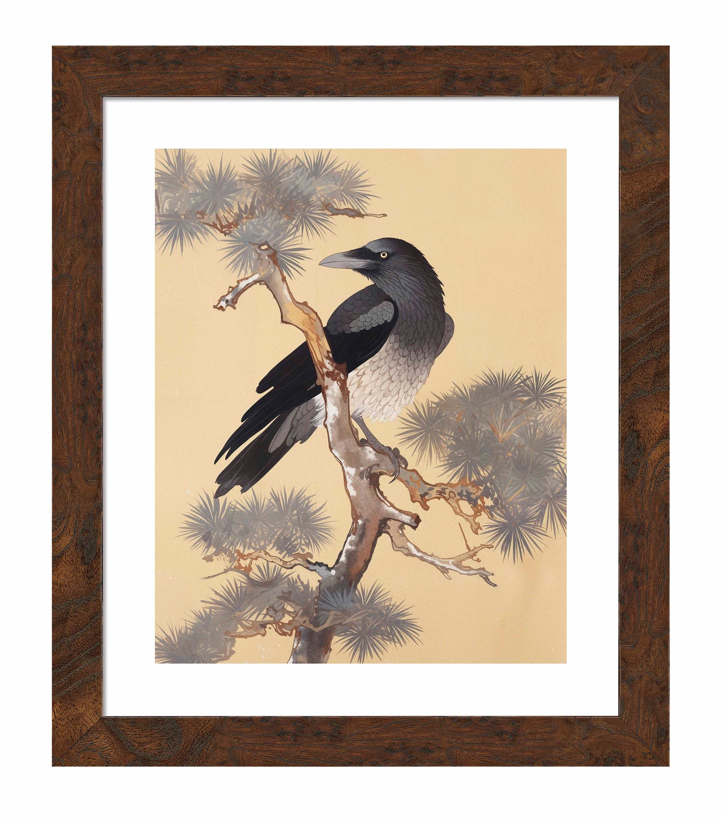 Mystic Watcher - Raven in Pine Grove - Art Prints