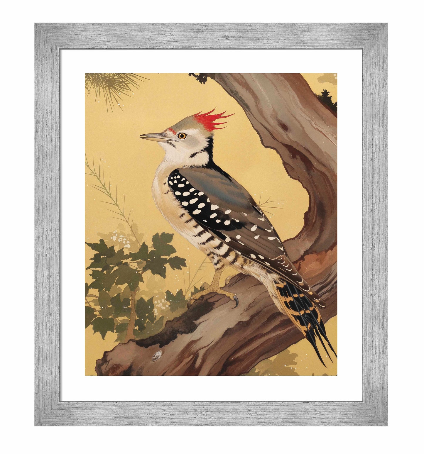 Echoes of the Forest - Woodpecker in Pine Haven - Art Prints