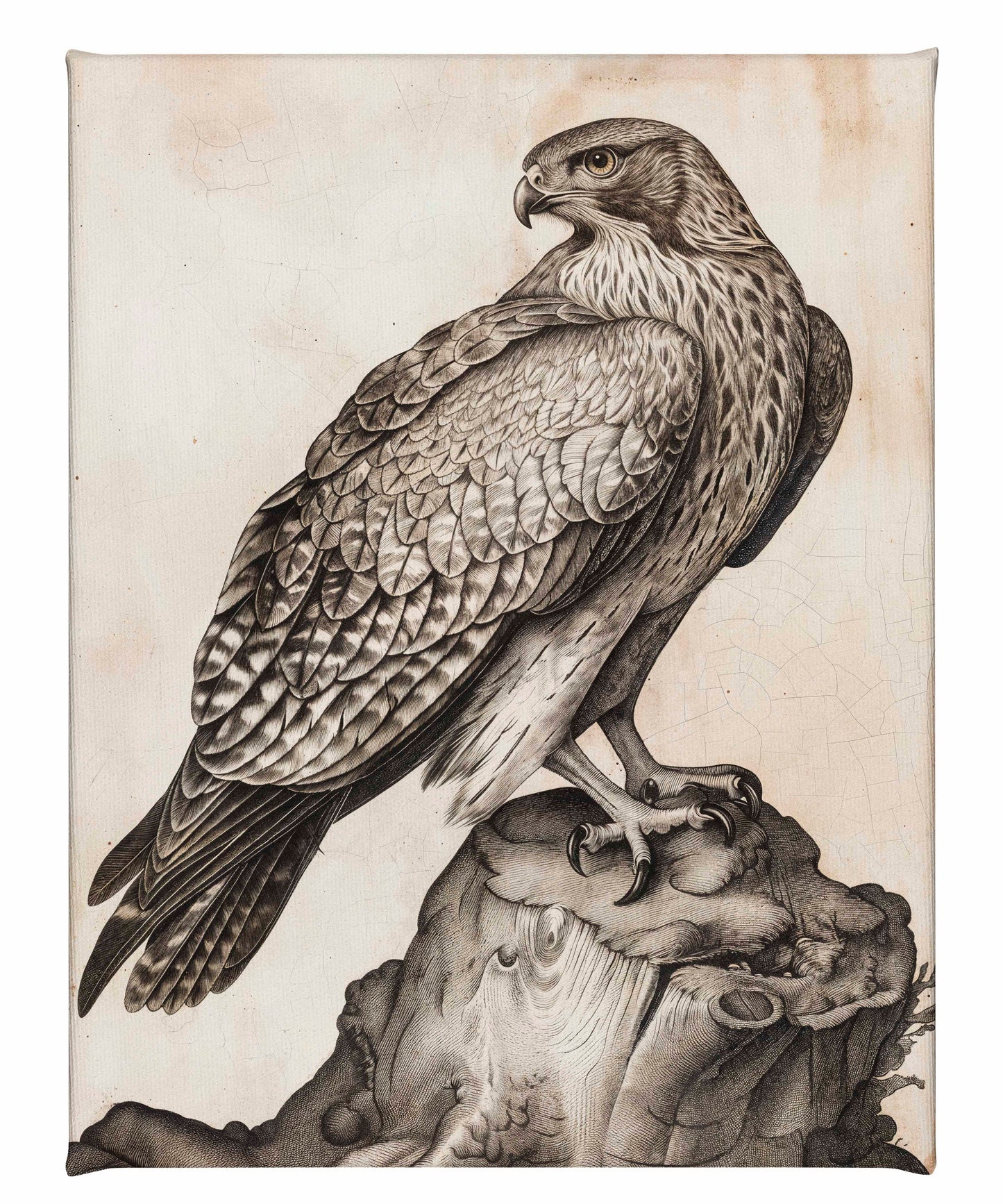 Majestic Sentinel - Hawk - Gallery Wrapped Canvas