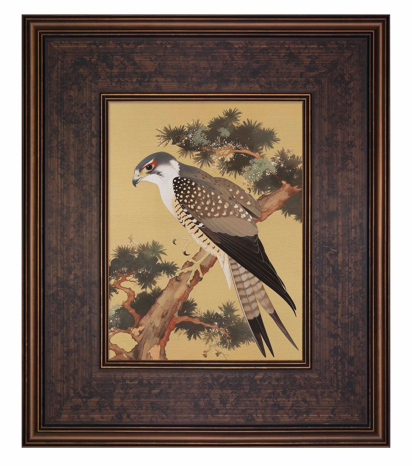 Graceful Sentinel - Falcon in Pine Grove - Limited Edition Canvas