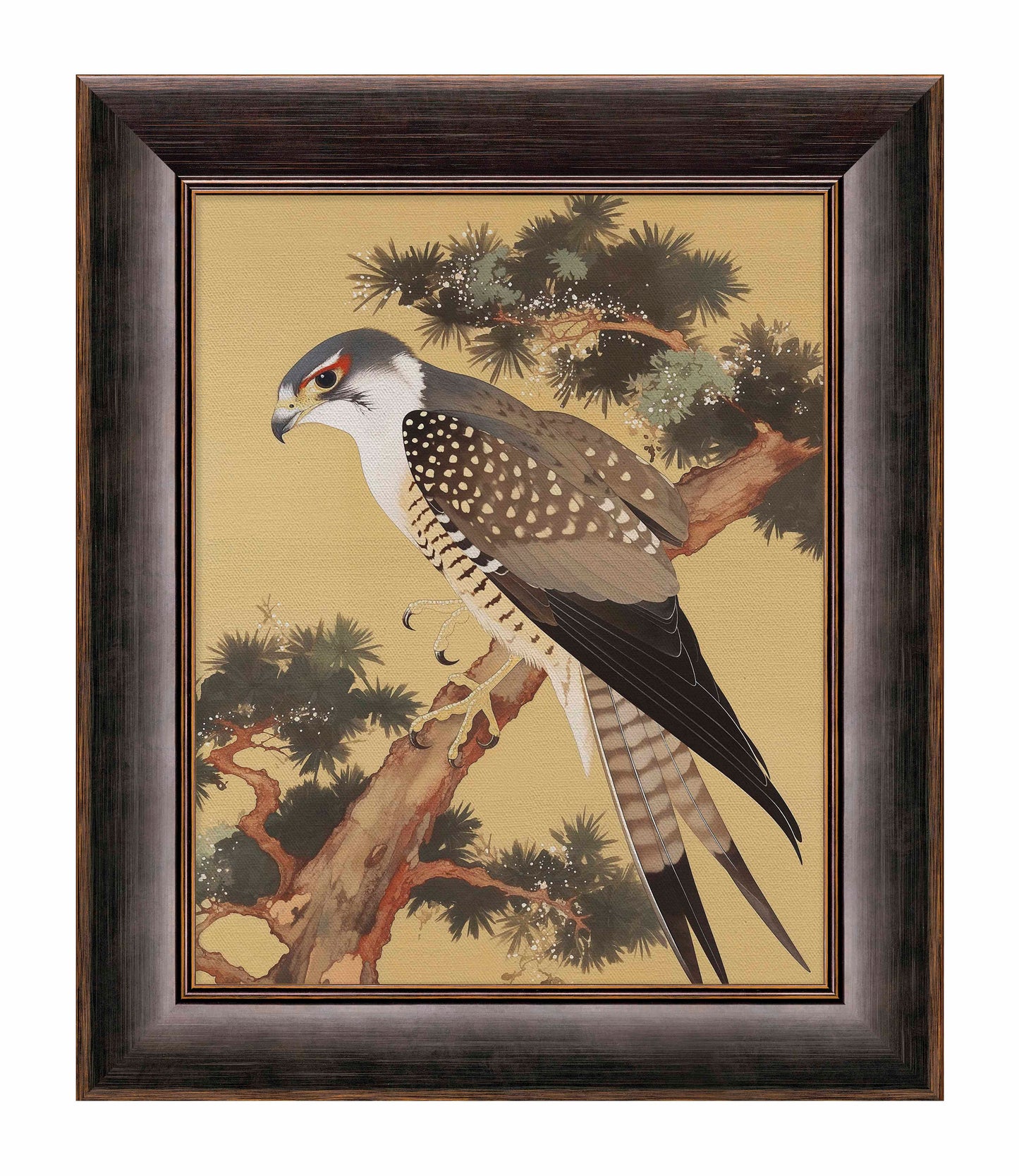 Graceful Sentinel - Falcon in Pine Grove - Limited Edition Canvas