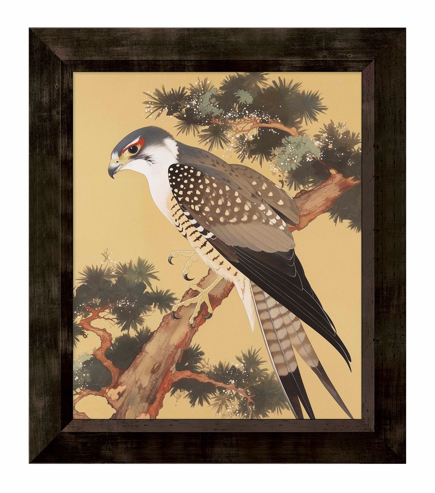 Graceful Sentinel - Falcon in Pine Grove - Limited Edition Canvas