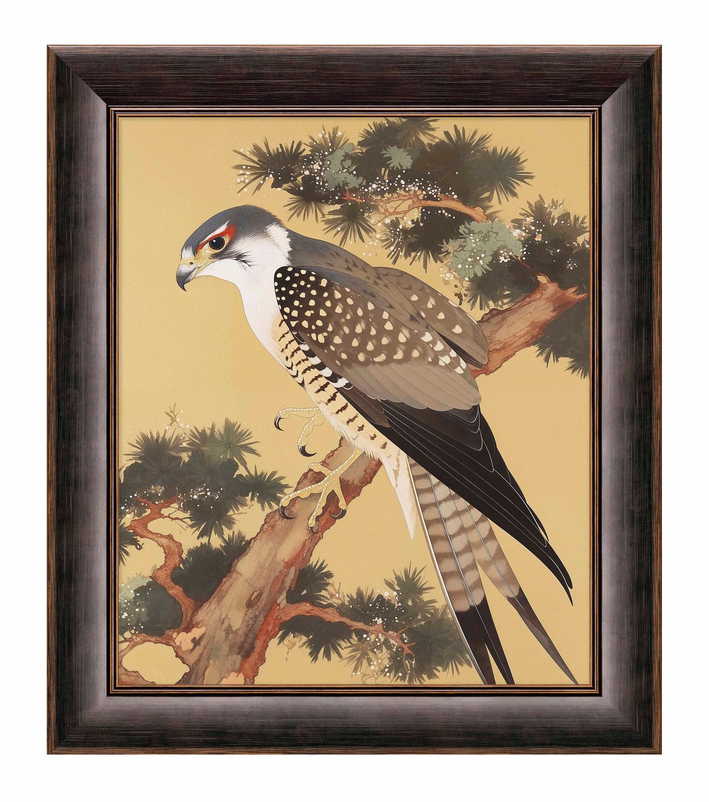 Graceful Sentinel - Falcon in Pine Grove - Limited Edition Canvas