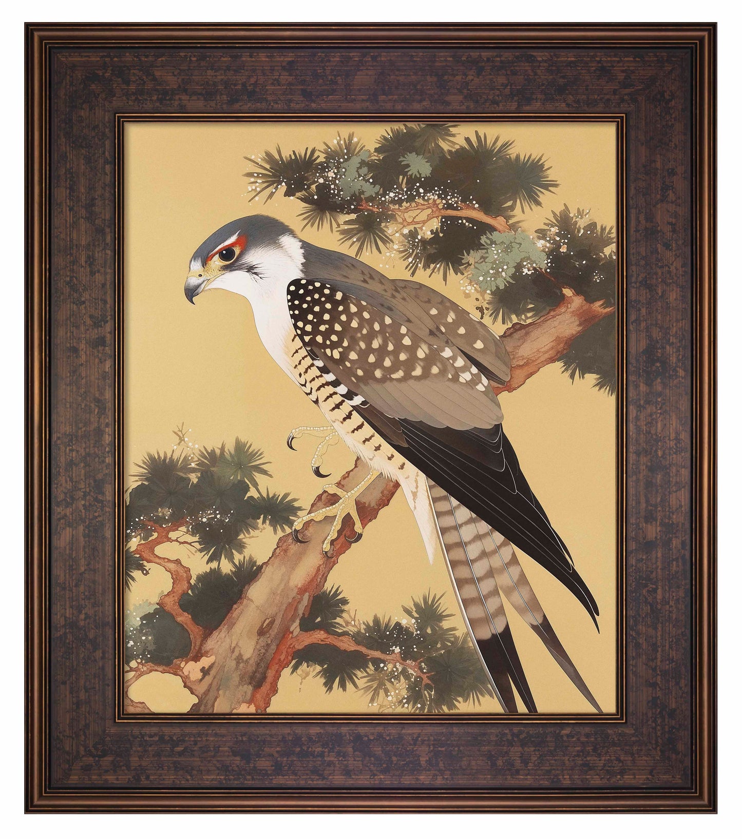Graceful Sentinel - Falcon in Pine Grove - Limited Edition Canvas