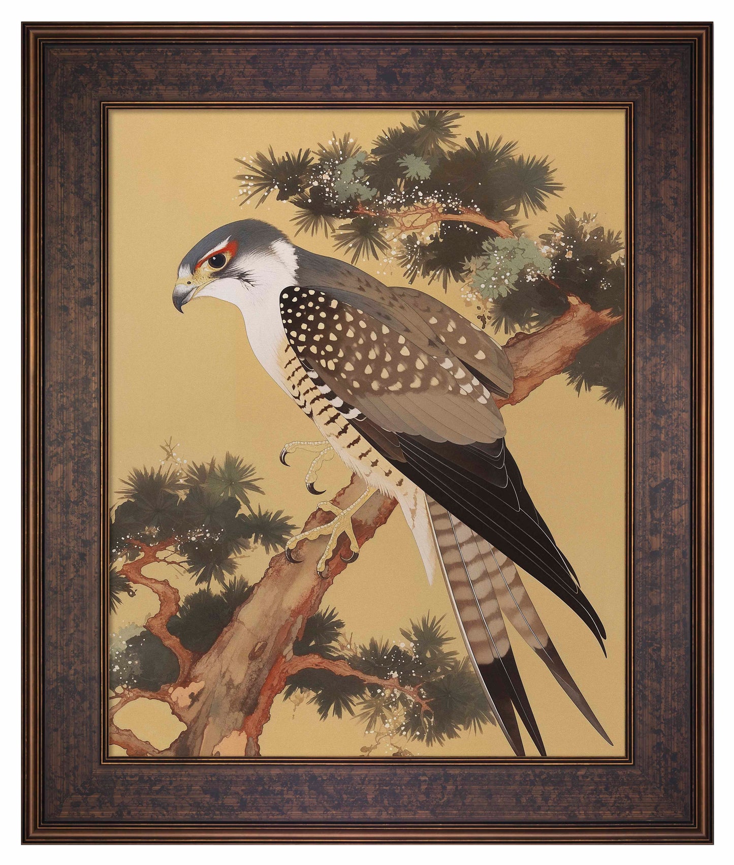 Graceful Sentinel - Falcon in Pine Grove - Limited Edition Canvas