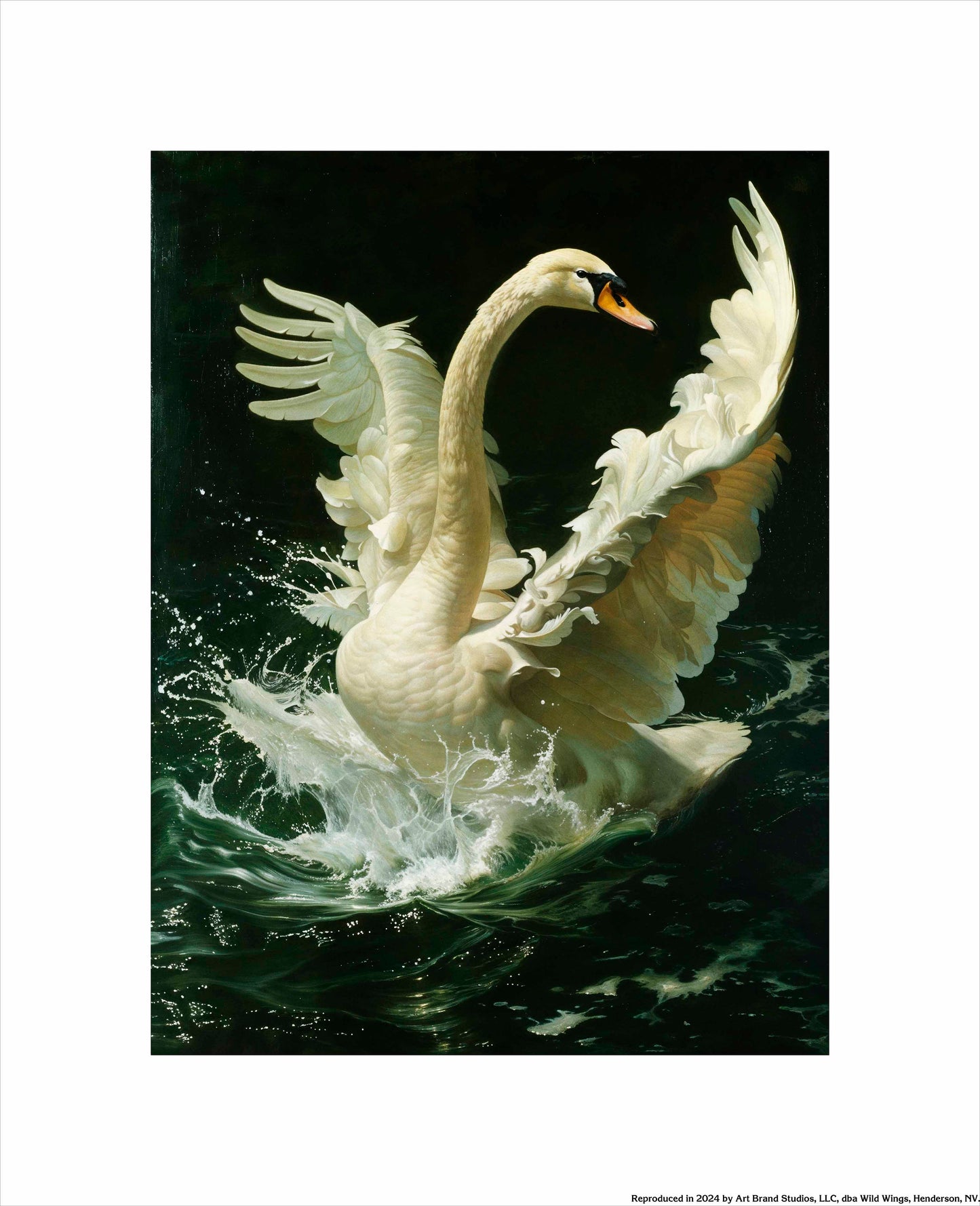 Ethereal Majesty - Swan in Flight - Art Prints