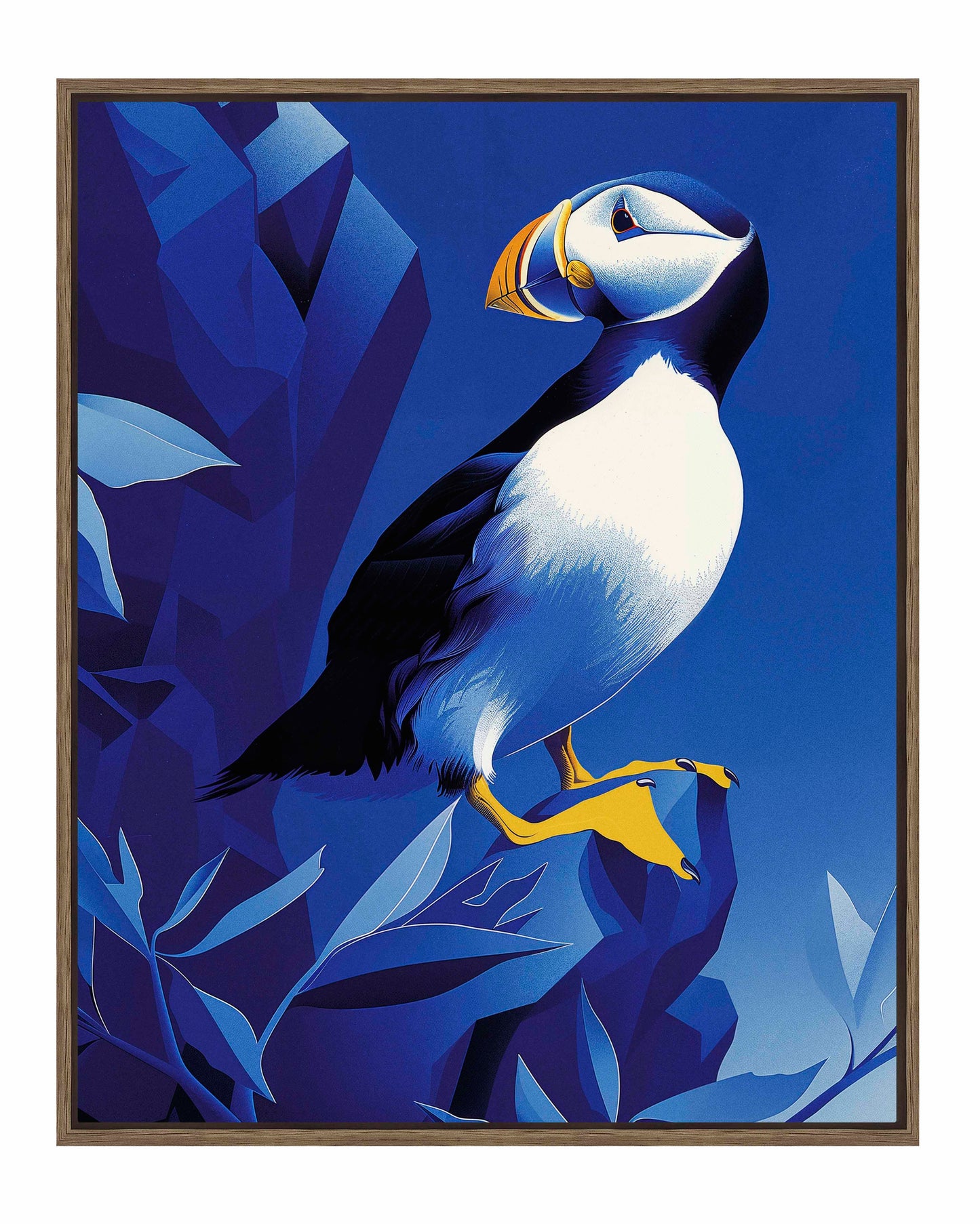 Arctic Sentinel - Puffin on Rocky Cliff - Gallery Wrapped Canvas