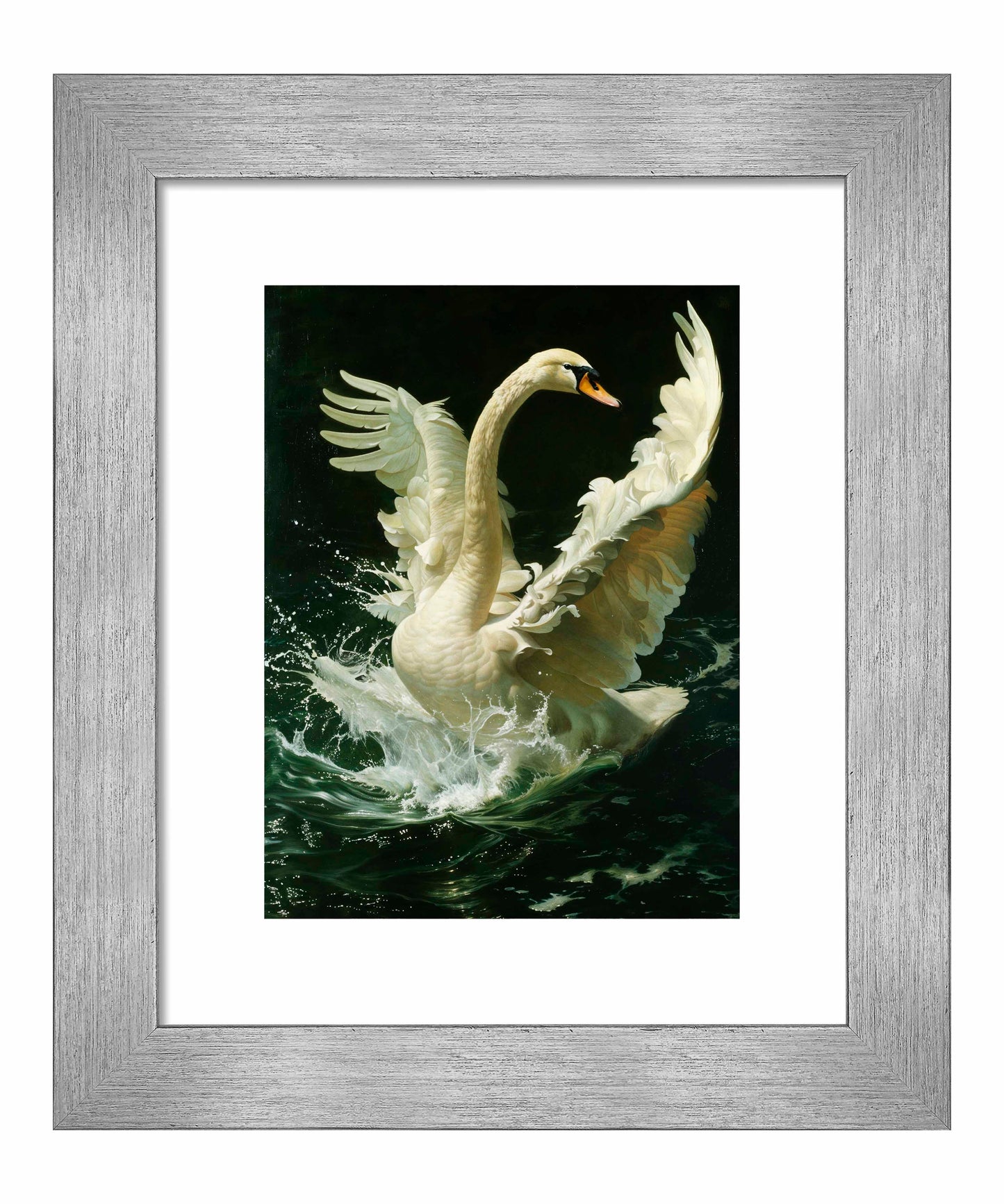 Ethereal Majesty - Swan in Flight - Art Prints