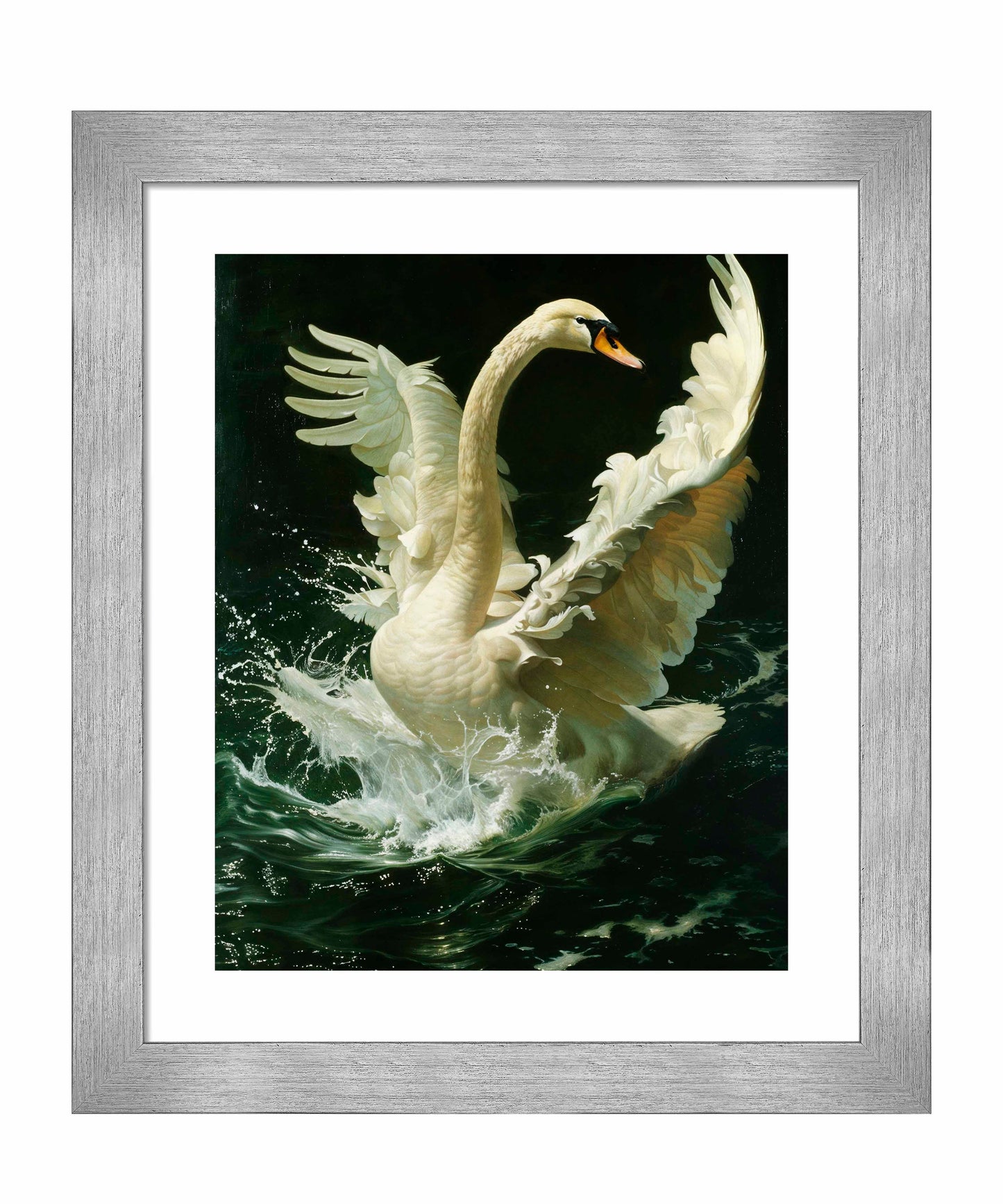 Ethereal Majesty - Swan in Flight - Art Prints