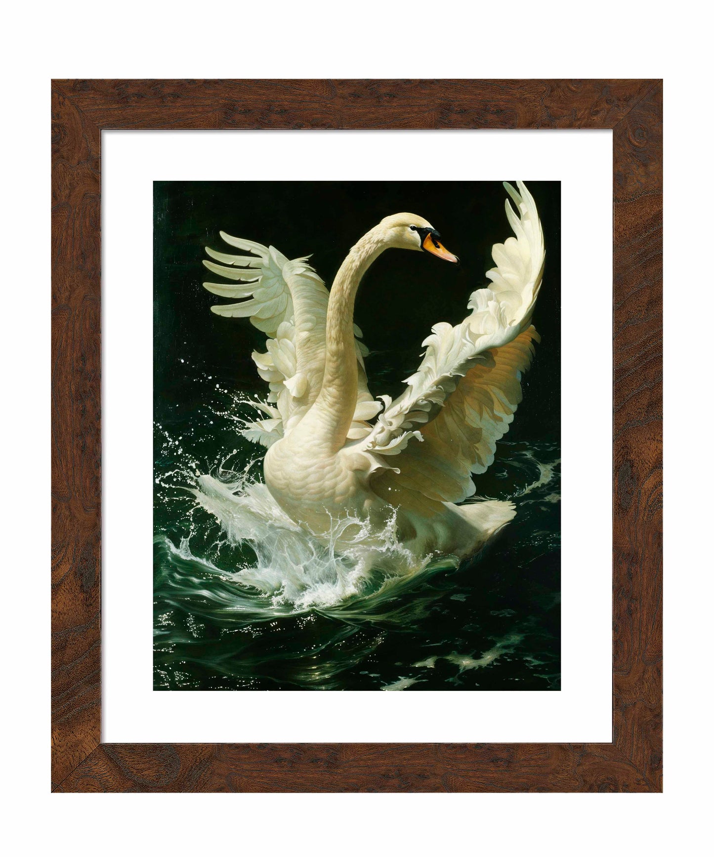 Ethereal Majesty - Swan in Flight - Art Prints