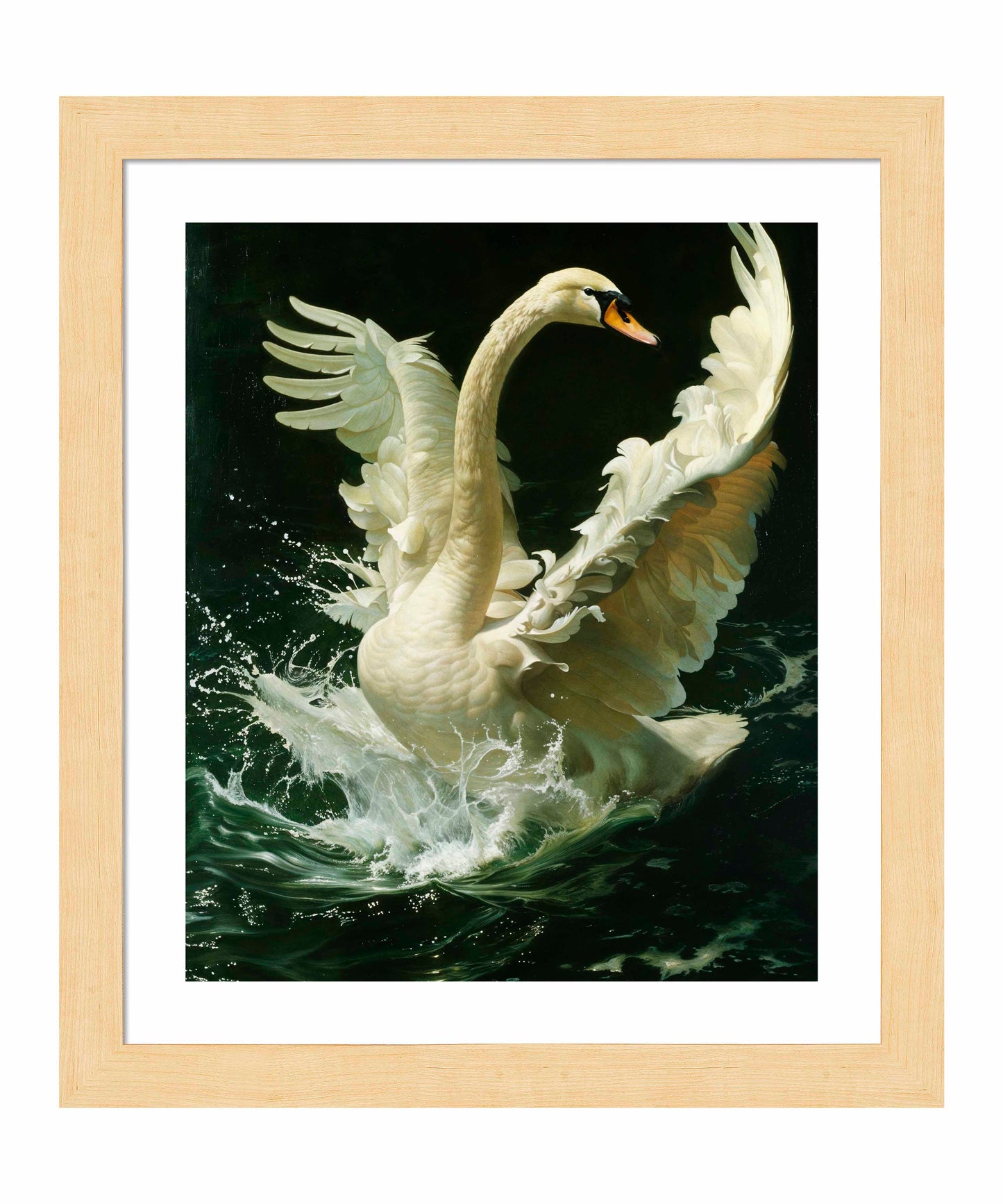 Ethereal Majesty - Swan in Flight - Art Prints