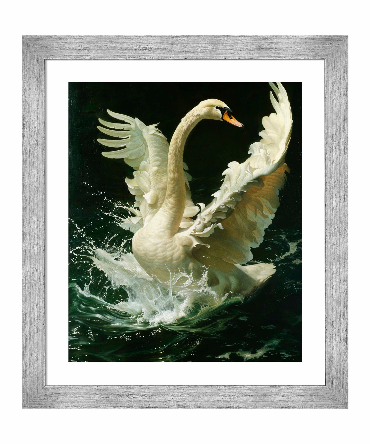 Ethereal Majesty - Swan in Flight - Art Prints