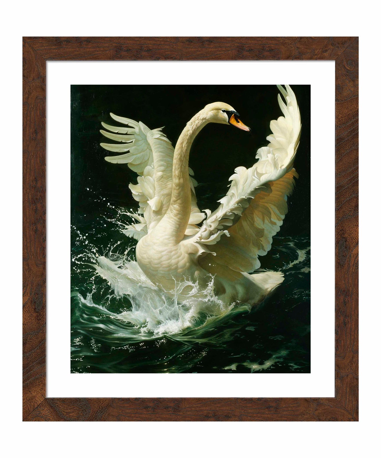 Ethereal Majesty - Swan in Flight - Art Prints