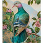 Verdant Splendor - Dove Amidst Blossoms - Gallery Wrapped Canvas