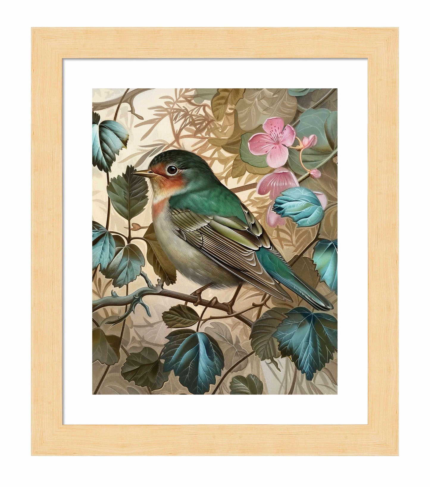 Sweet Melody - Songbird Among Blossoms - Art Prints