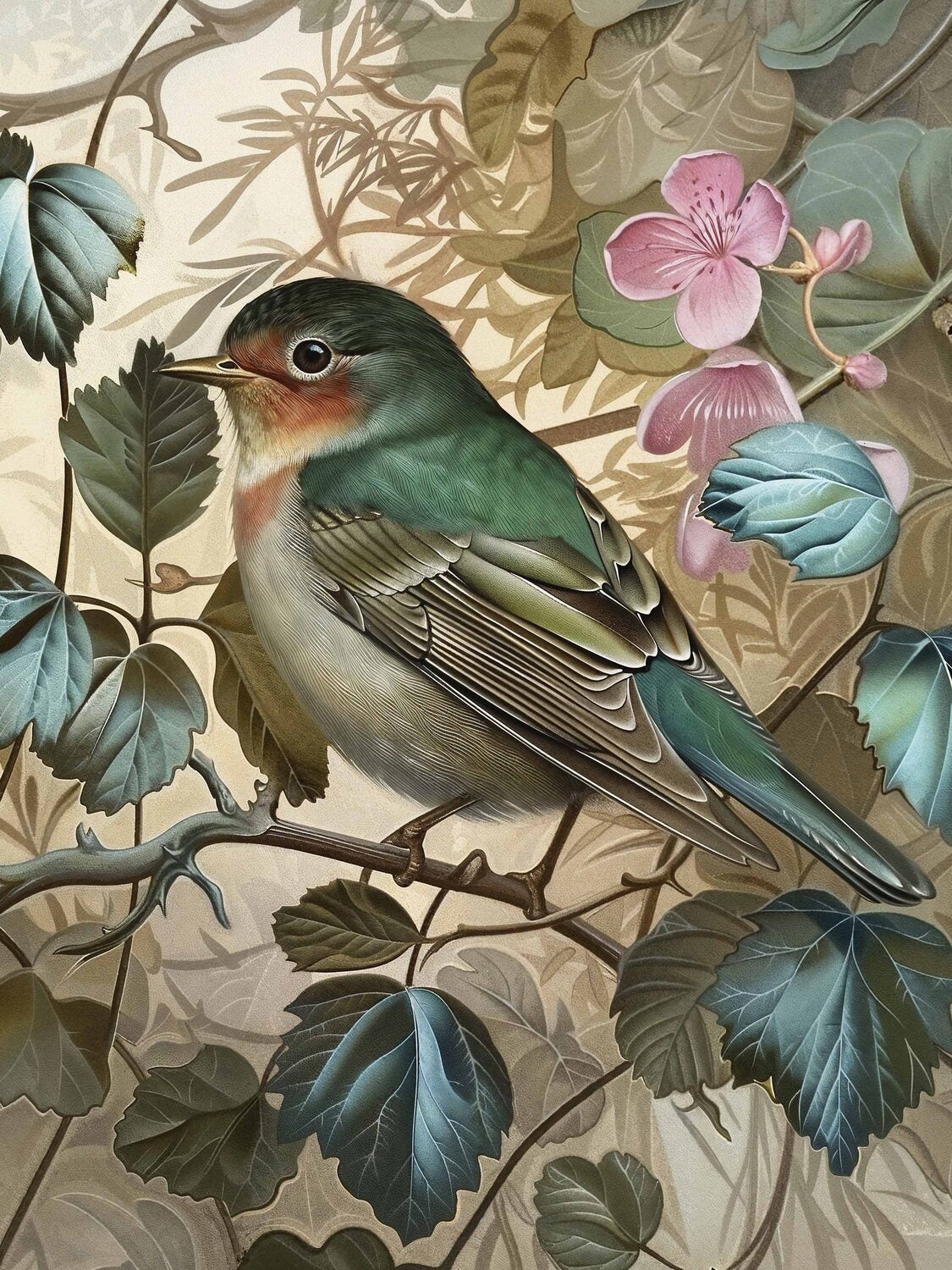 Sweet Melody - Songbird Among Blossoms - Limited Edition Canvas