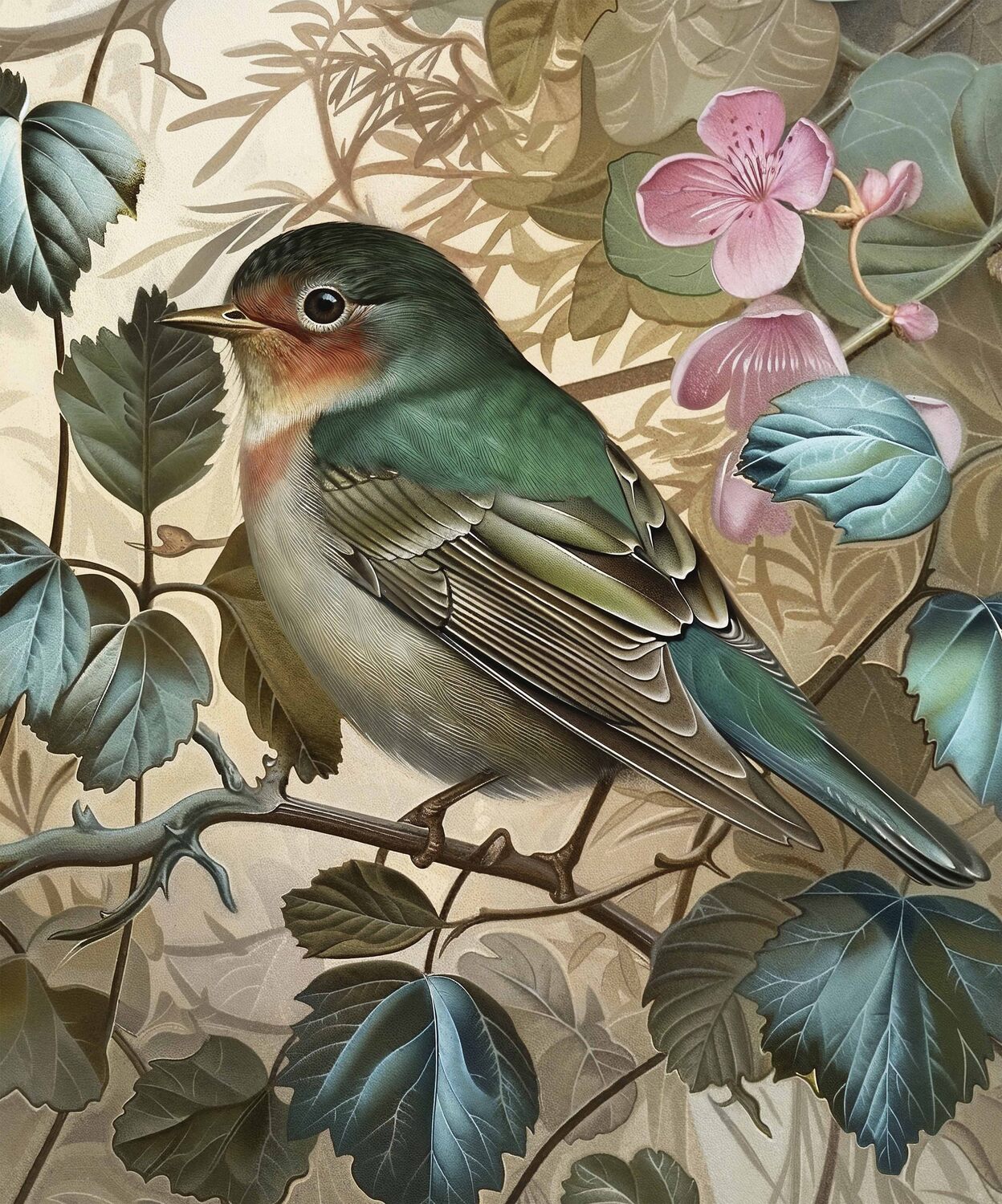 Sweet Melody - Songbird Among Blossoms - Limited Edition Canvas