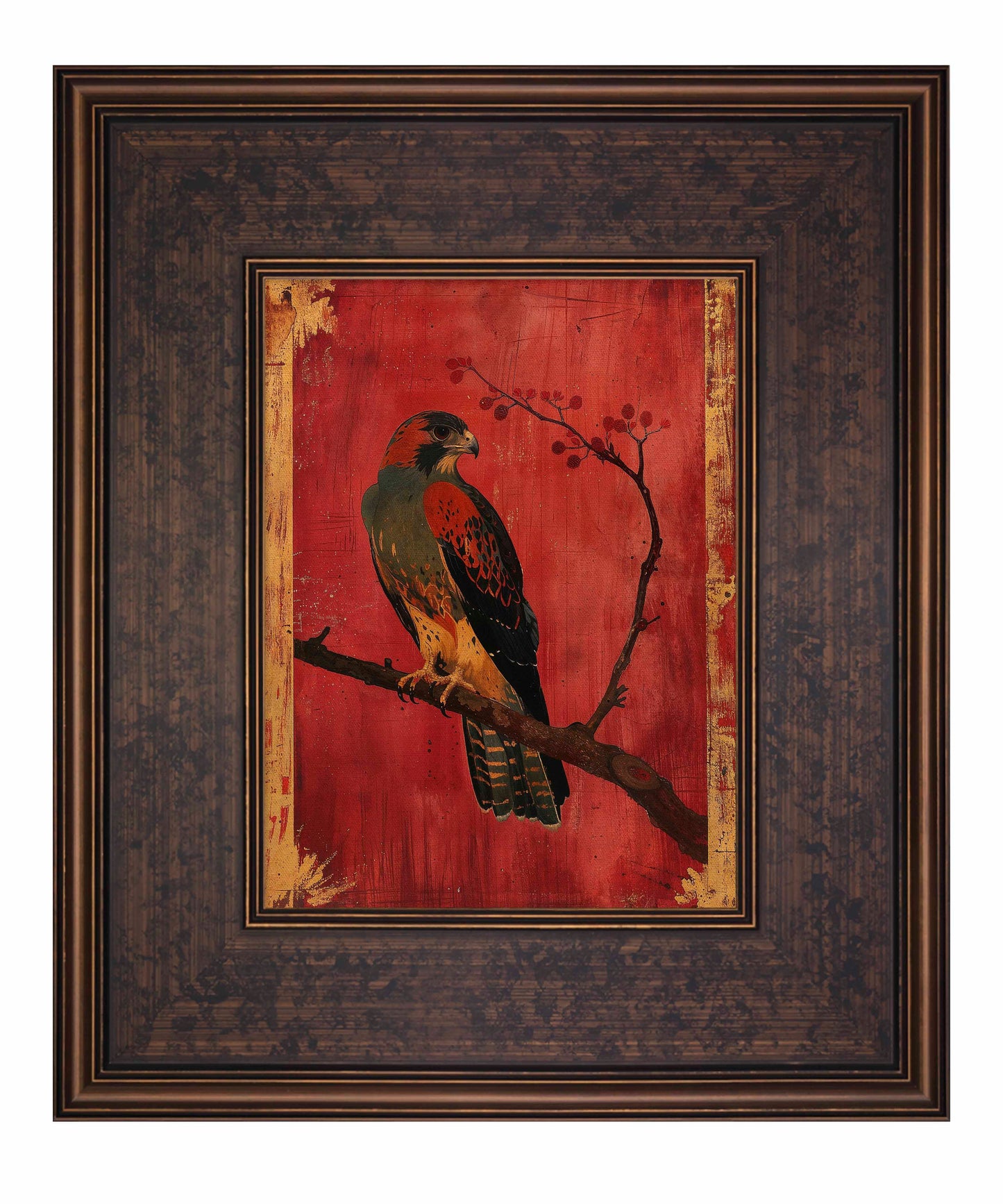 Crimson Majesty - Falcon of the Silk Road - Limited Edition Canvas