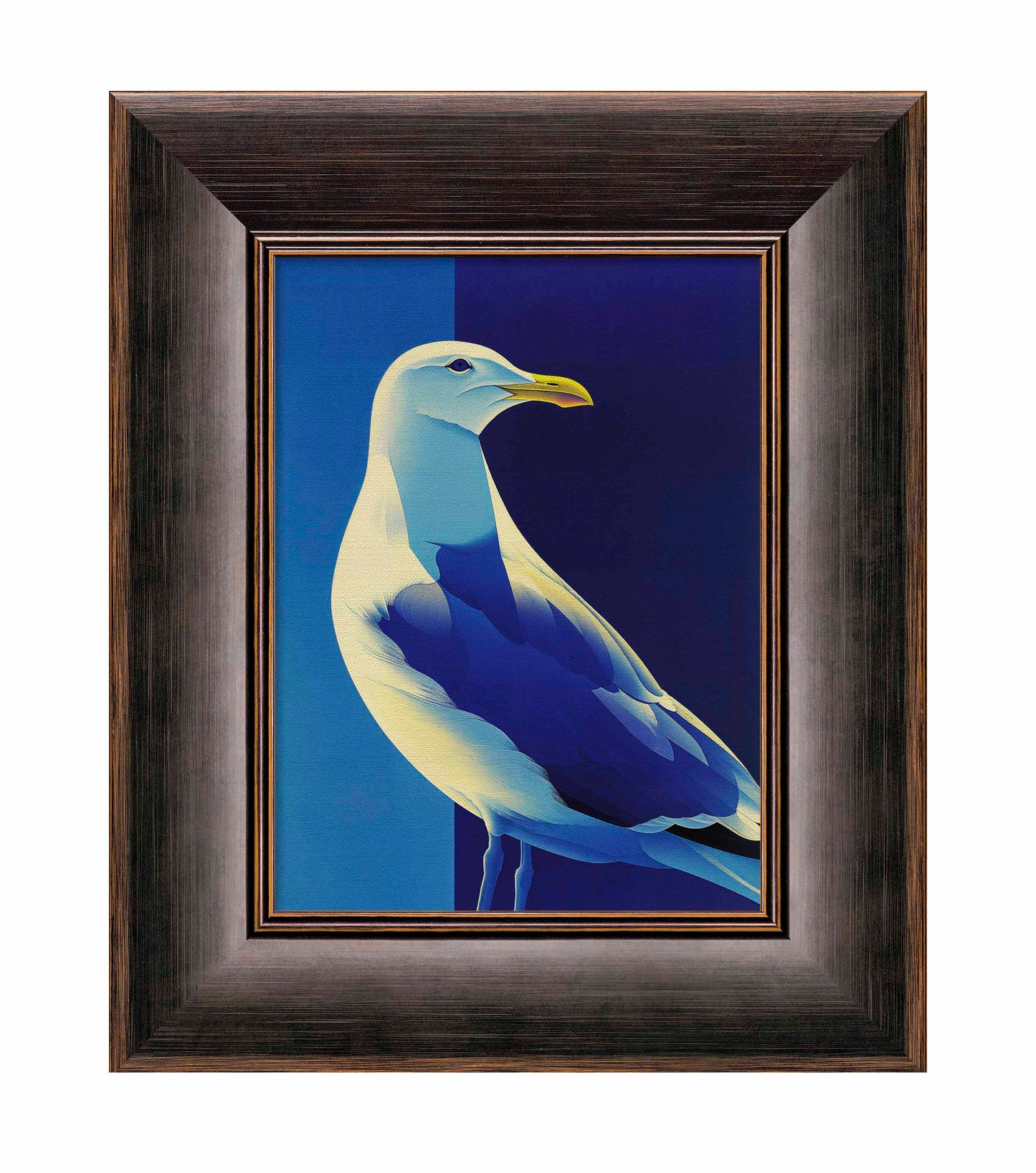 Luminous Sentinel - Seagull in Azure Light - Limited Edition Canvas