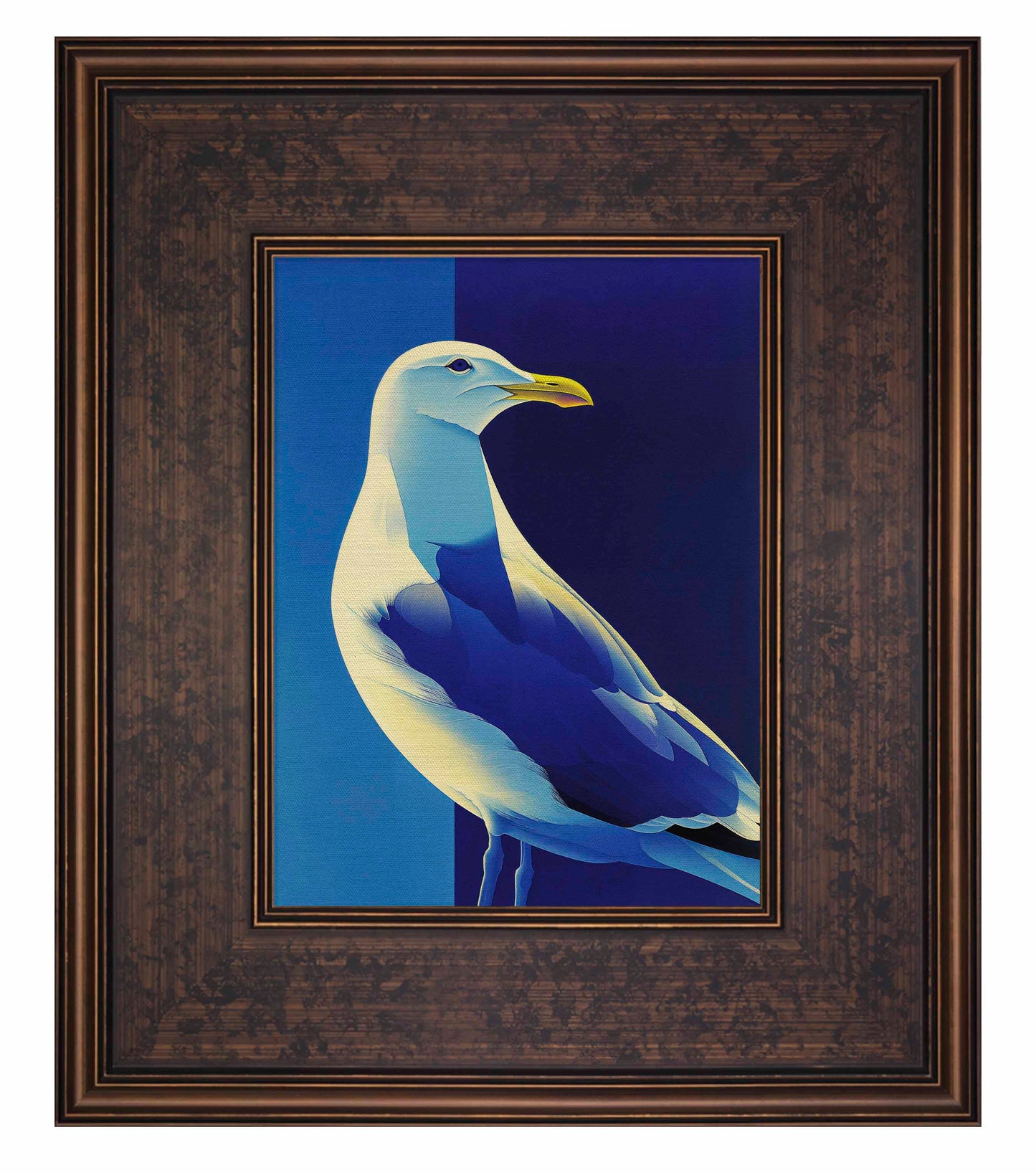 Luminous Sentinel - Seagull in Azure Light - Limited Edition Canvas
