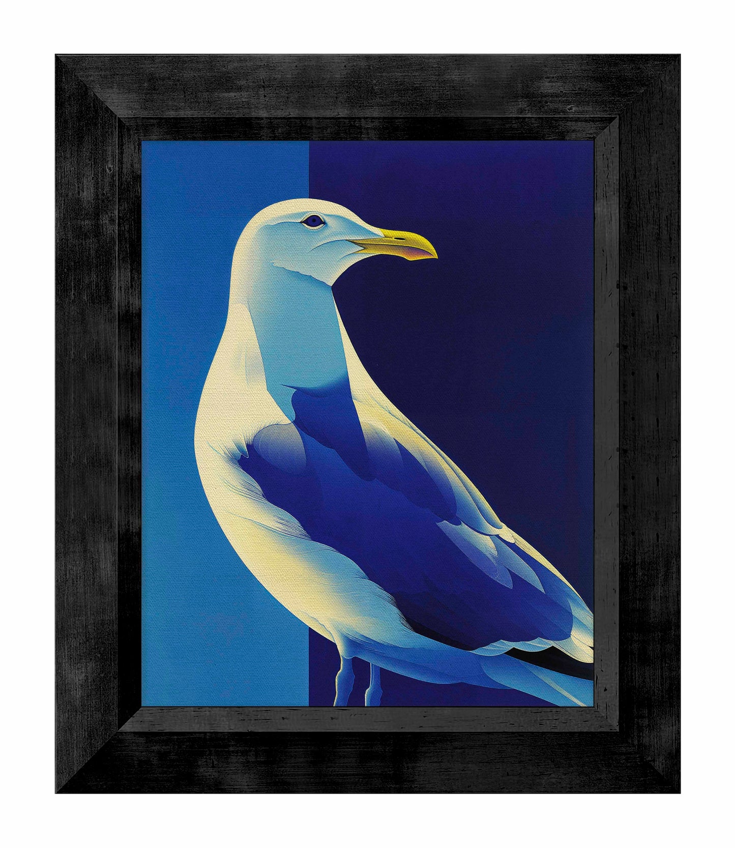 Luminous Sentinel - Seagull in Azure Light - Limited Edition Canvas