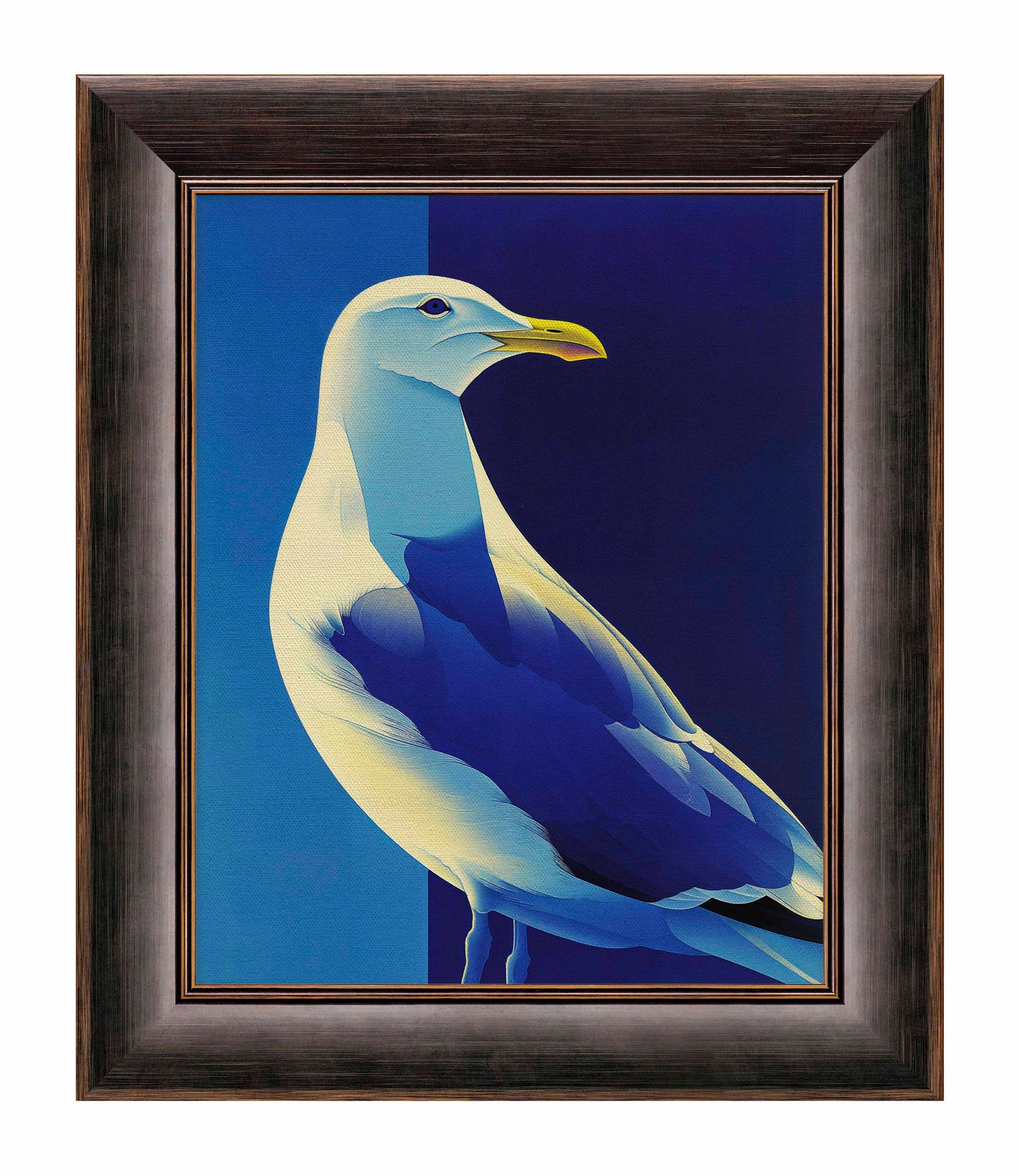 Luminous Sentinel - Seagull in Azure Light - Limited Edition Canvas