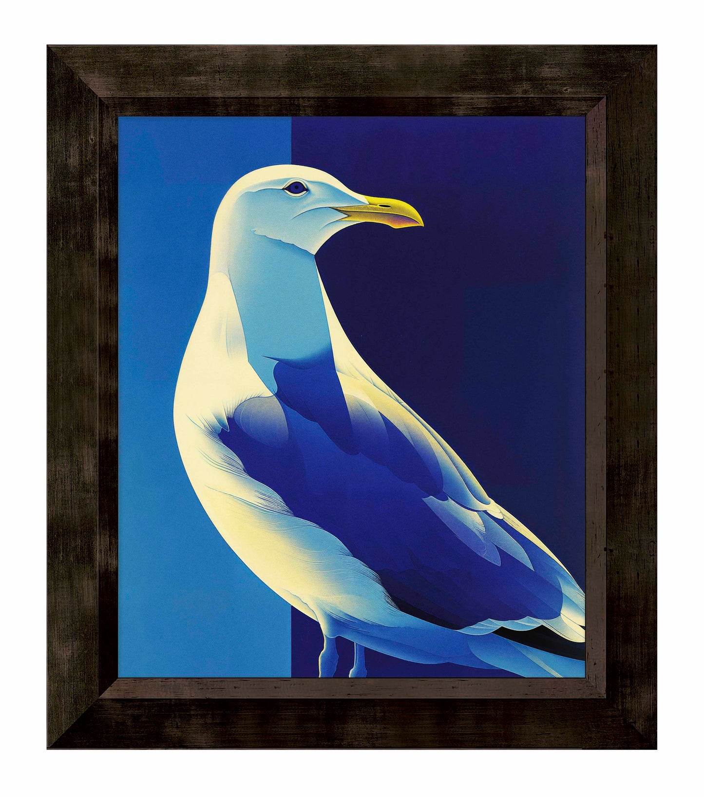 Luminous Sentinel - Seagull in Azure Light - Limited Edition Canvas