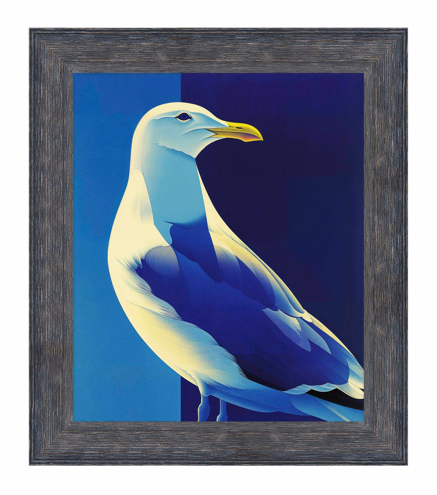 Luminous Sentinel - Seagull in Azure Light - Limited Edition Canvas