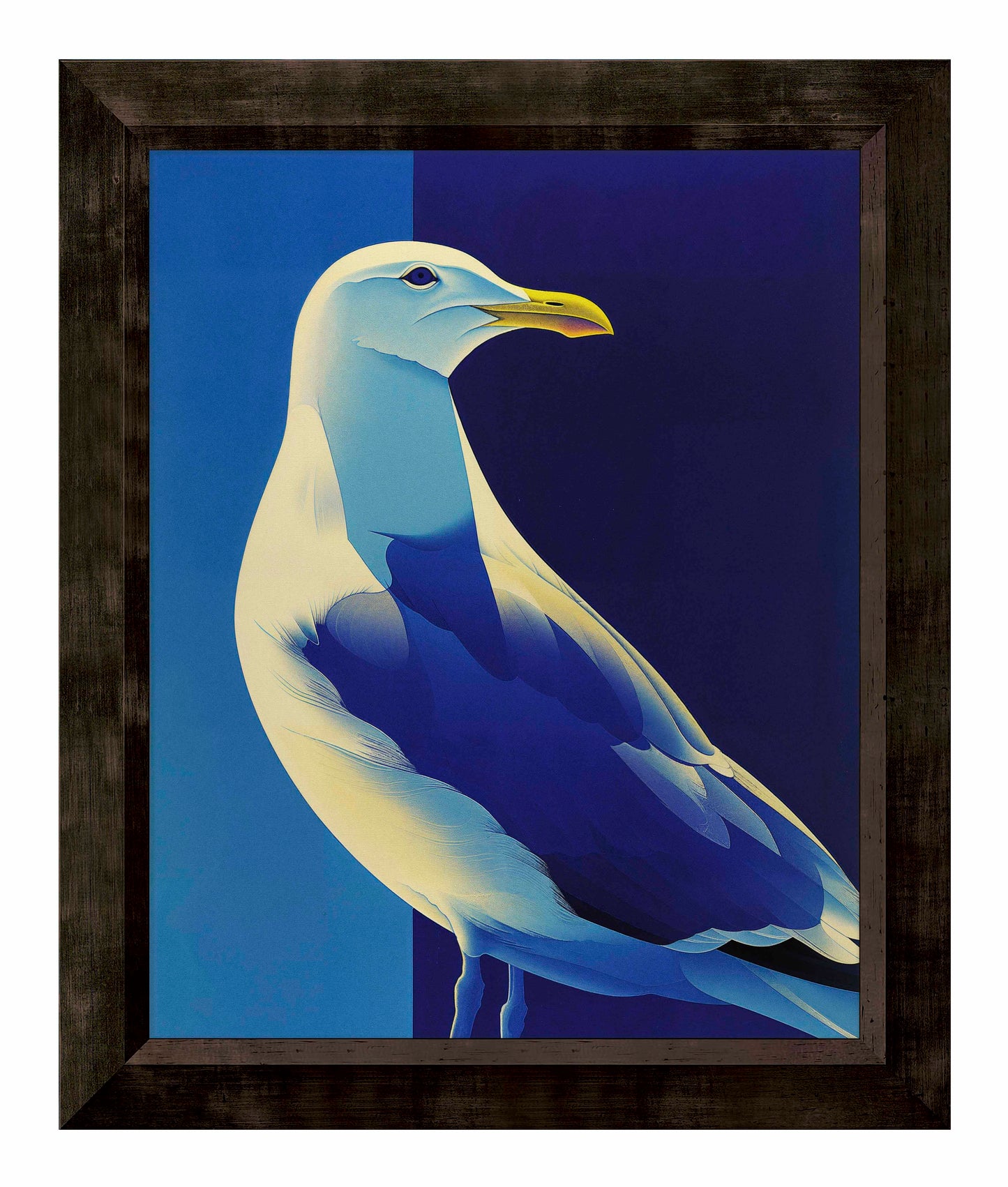 Luminous Sentinel - Seagull in Azure Light - Limited Edition Canvas