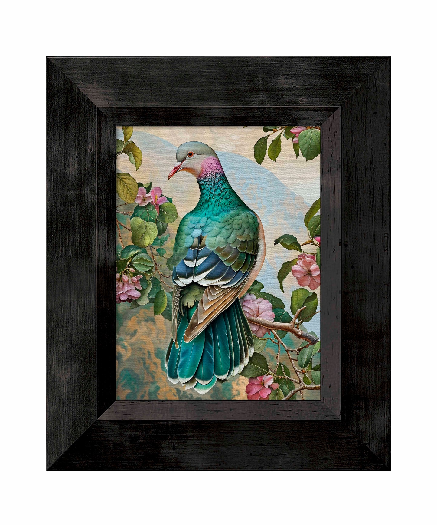 Verdant Splendor - Dove Amidst Blossoms - Limited Edition Canvas