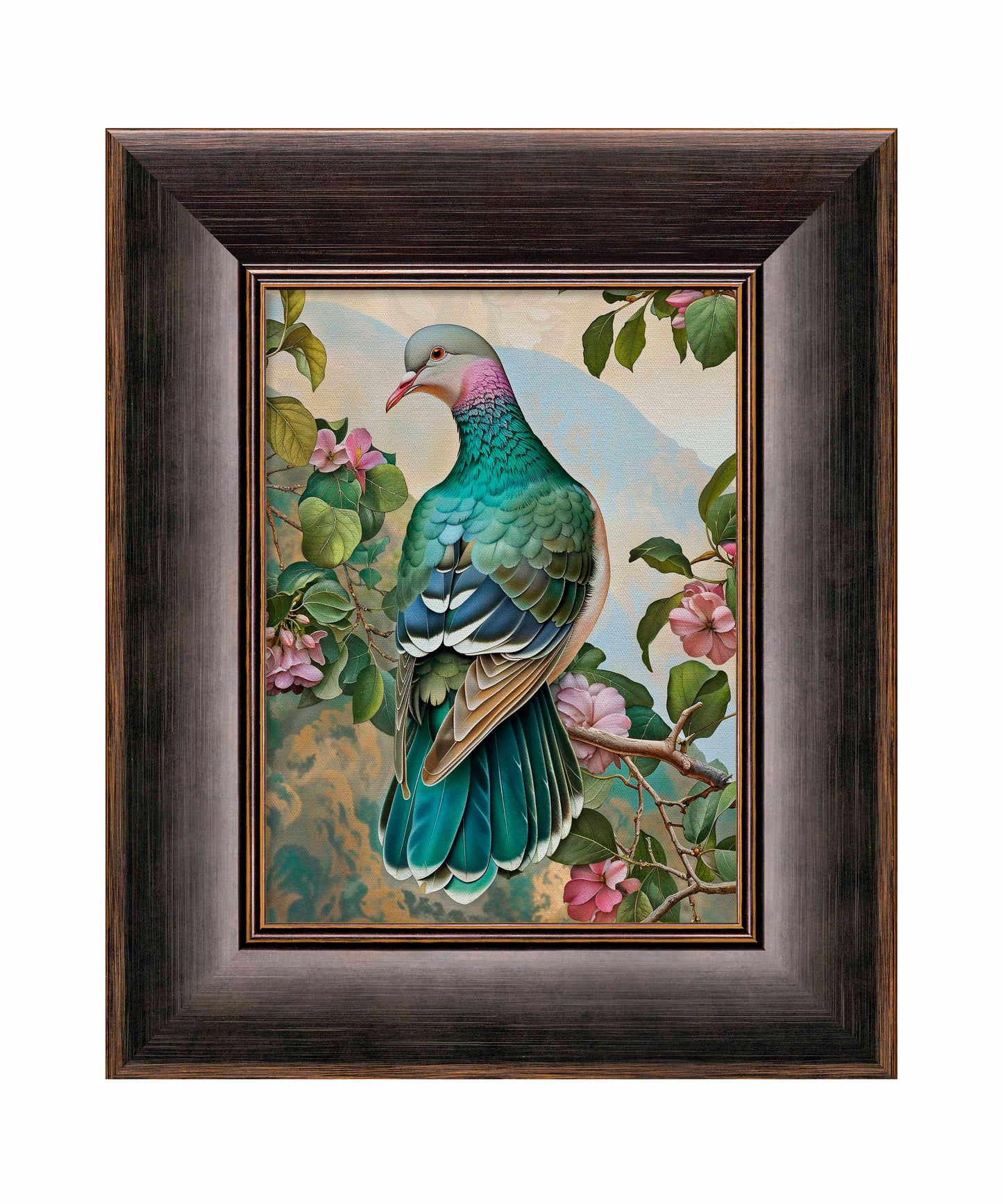 Verdant Splendor - Dove Amidst Blossoms - Limited Edition Canvas