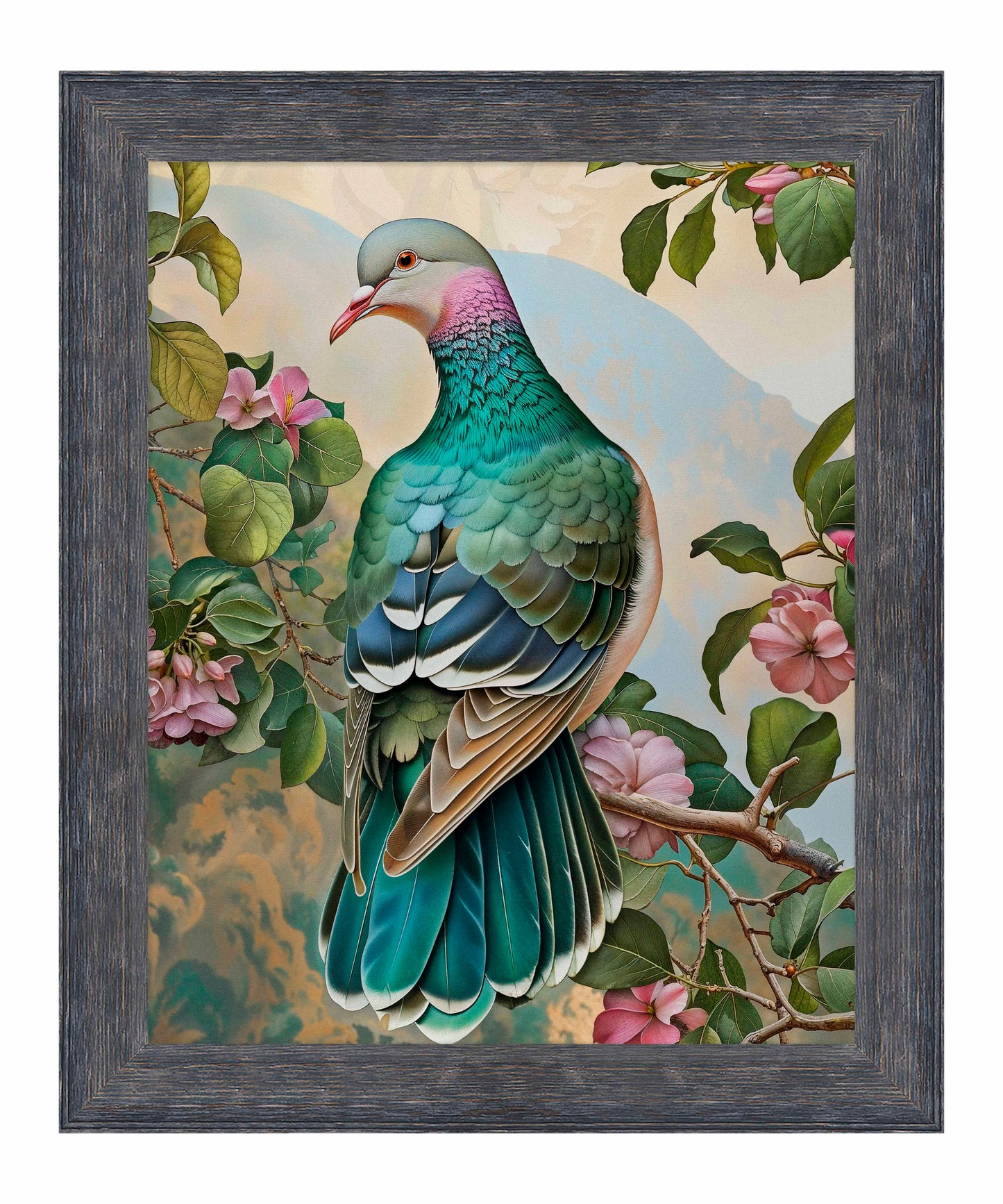 Verdant Splendor - Dove Amidst Blossoms - Limited Edition Canvas