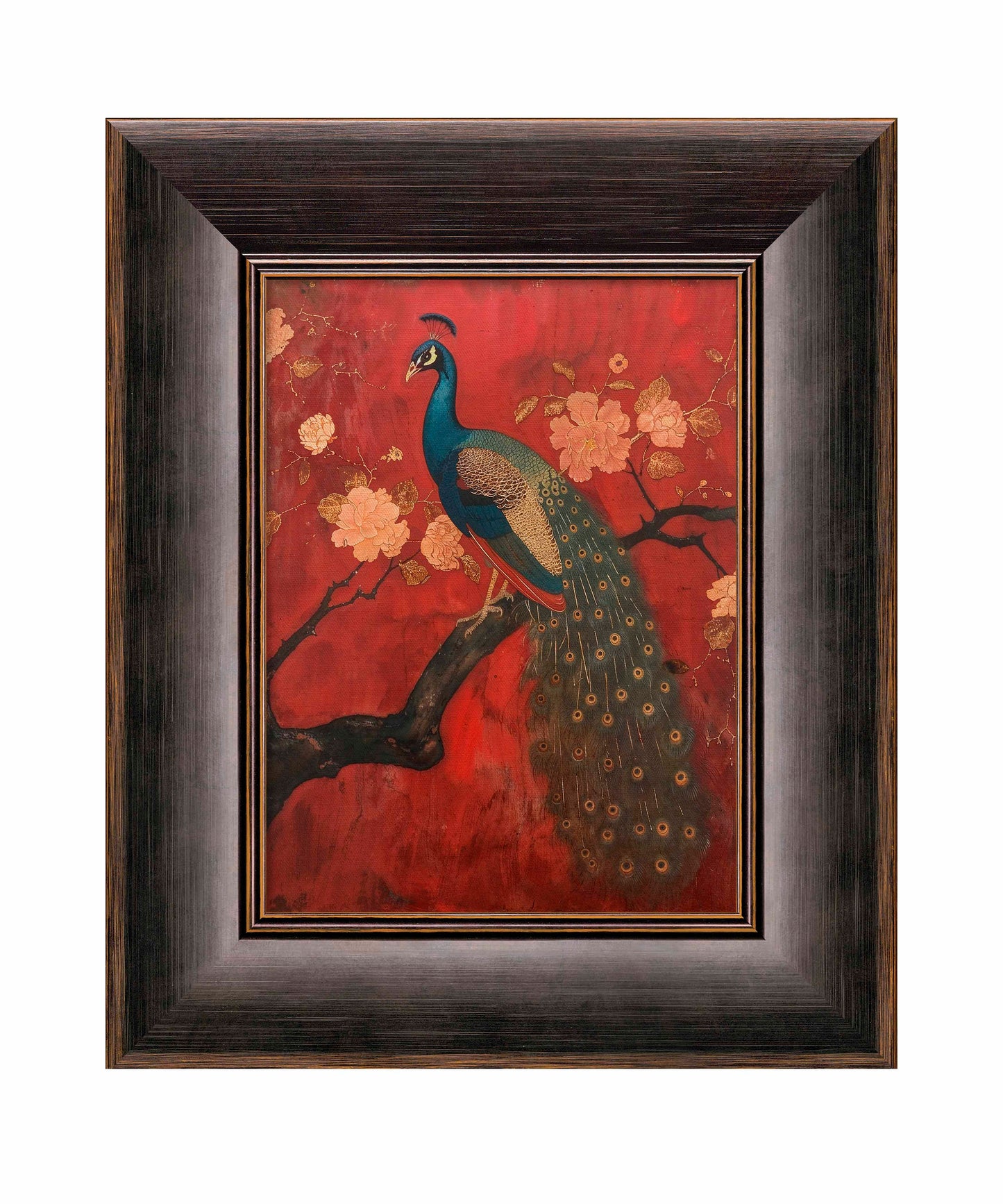 Opulent Grace - Peacock Amidst Blossoms - Limited Edition Canvas
