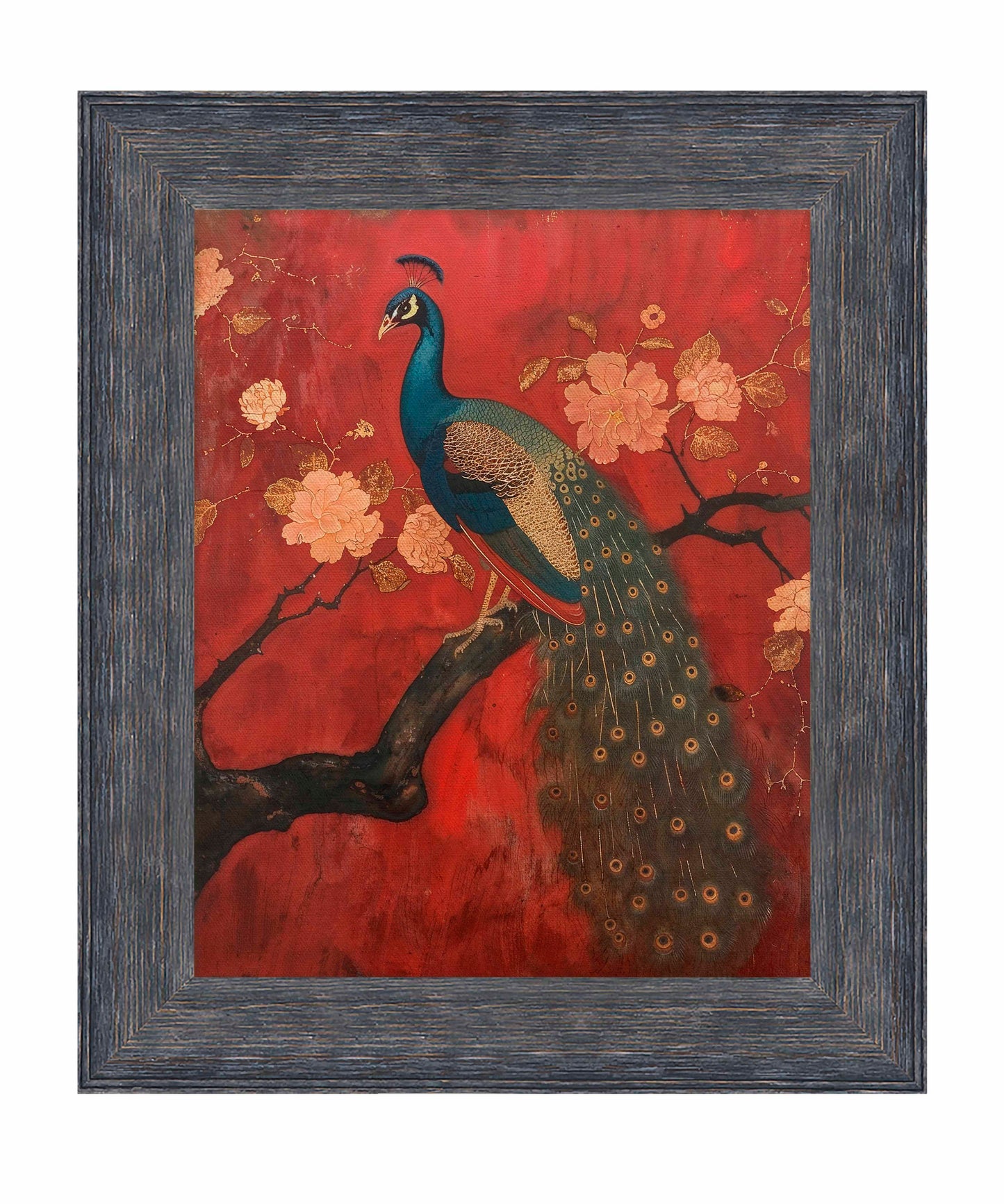 Opulent Grace - Peacock Amidst Blossoms - Limited Edition Canvas