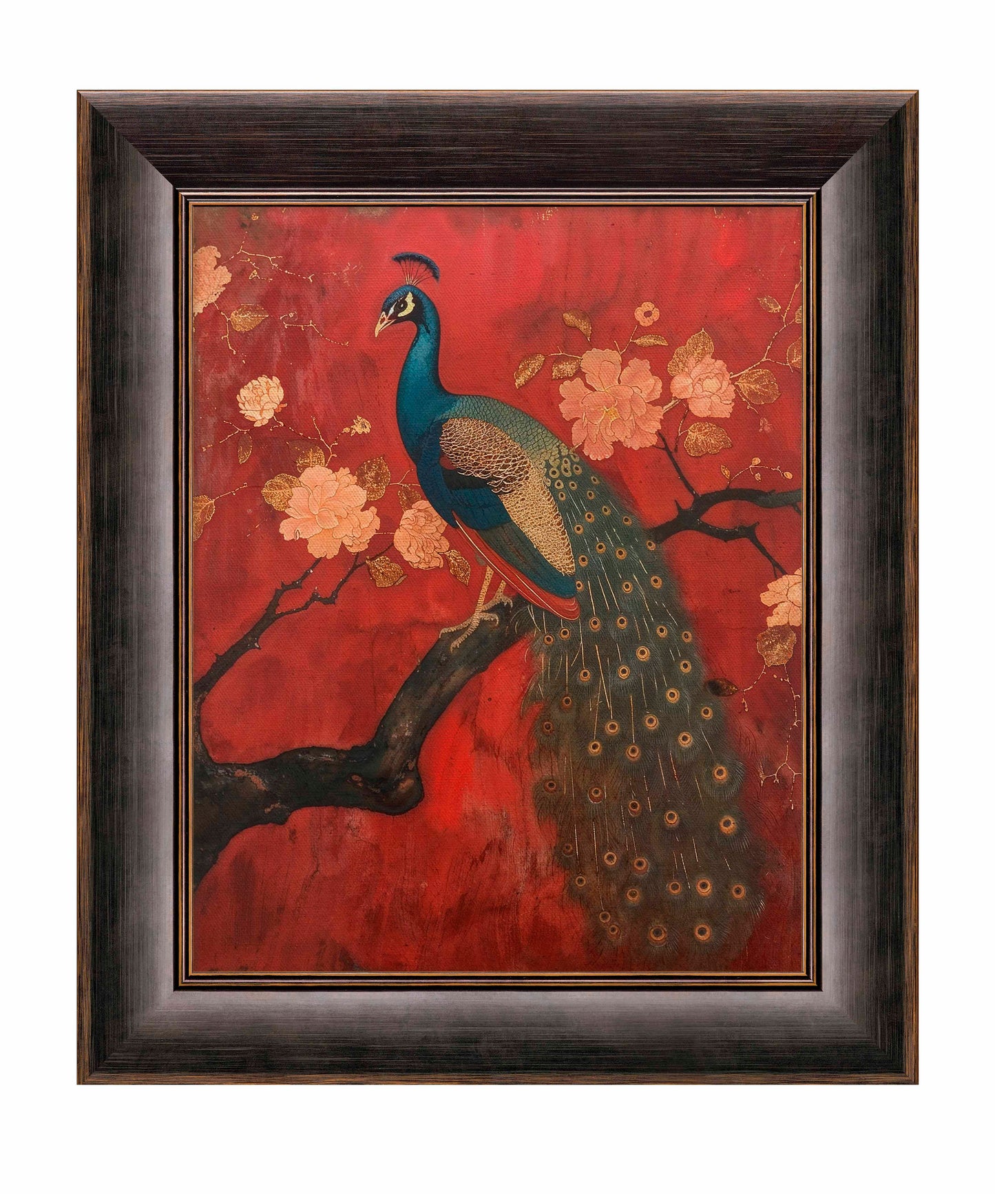 Opulent Grace - Peacock Amidst Blossoms - Limited Edition Canvas