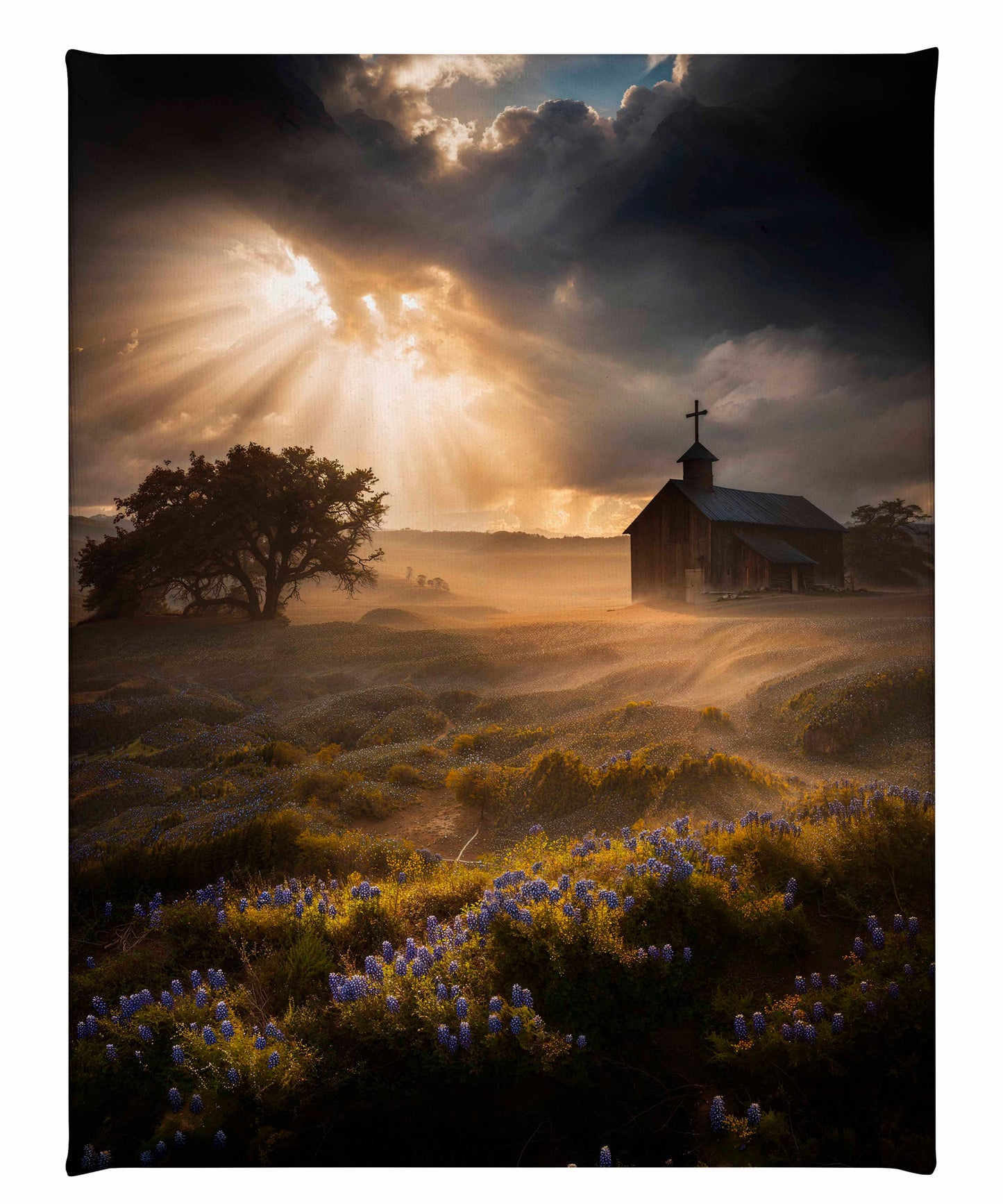 Celestial Rays Over Lone Star Land II - Gallery Wrapped Canvas
