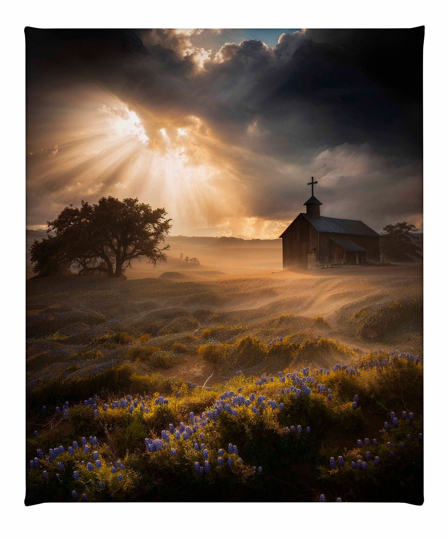 Celestial Rays Over Lone Star Land II - Gallery Wrapped Canvas