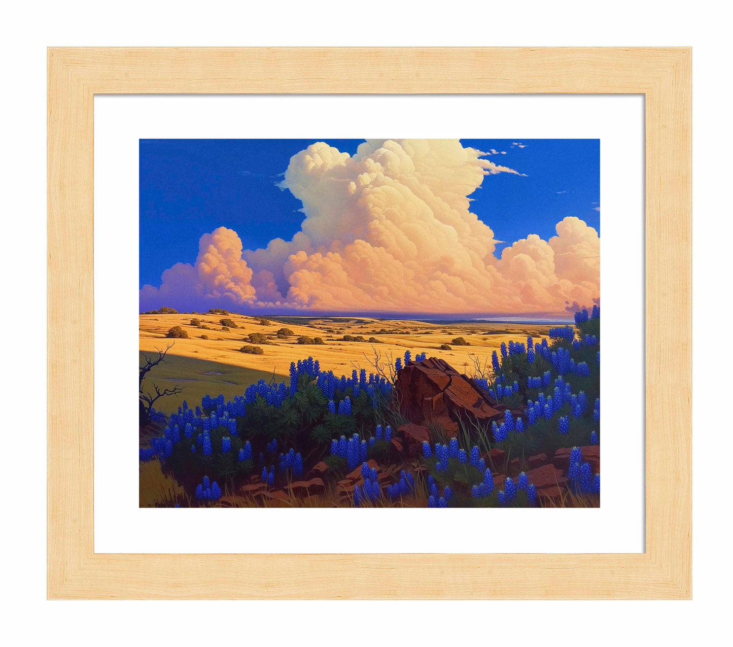 179564_ FRA The Big Fields of Texas II  16X20 Blonde Maple Framed Paper Print.jpg