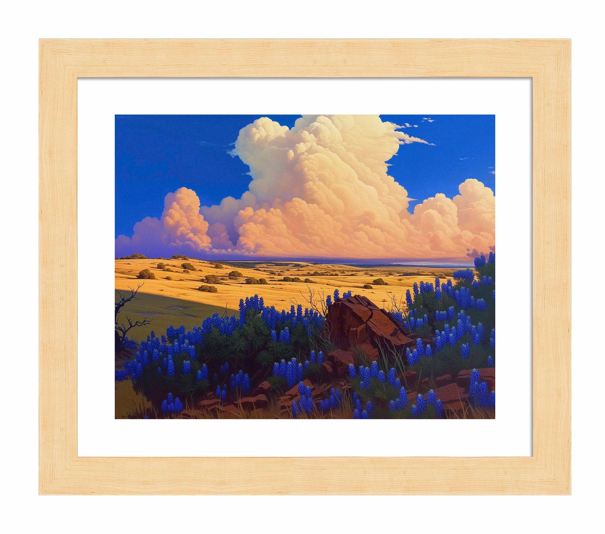 179564_ FRA The Big Fields of Texas II  16X20 Blonde Maple Framed Paper Print.jpg