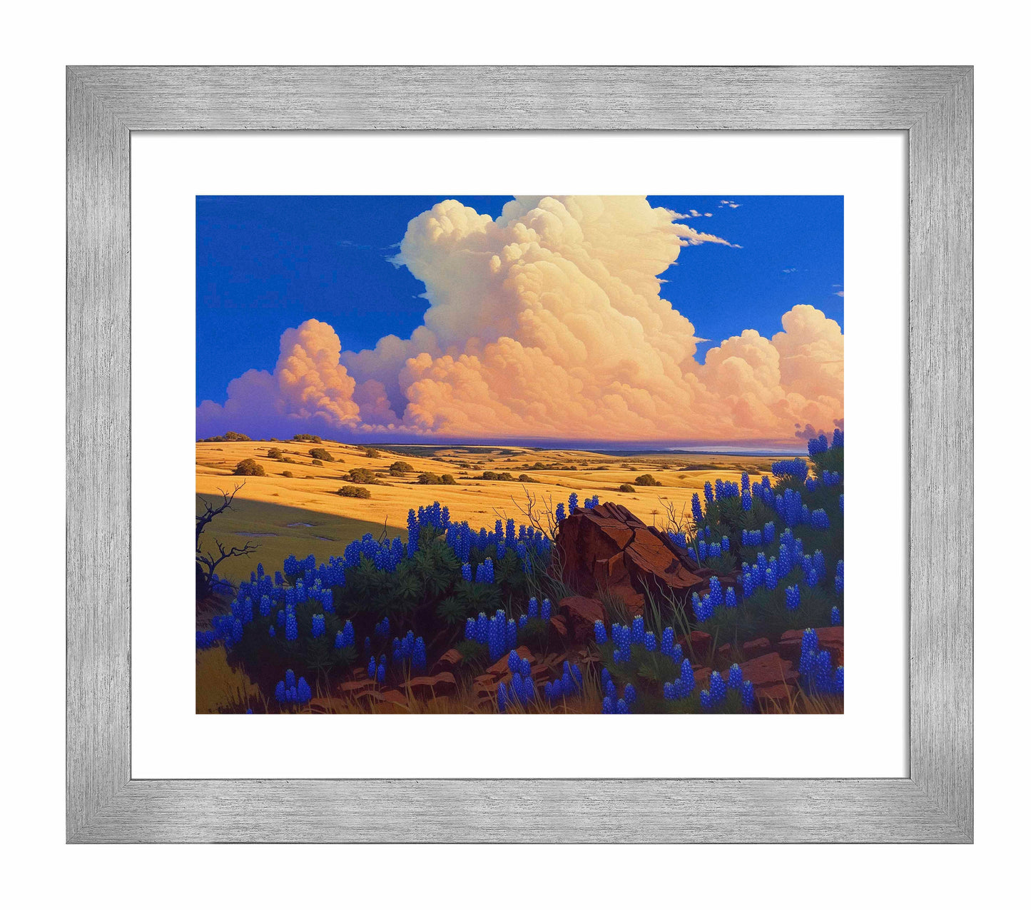 179565_ FRA The Big Fields of Texas II  16X20 Salerno Silver Framed Paper Print.jpg